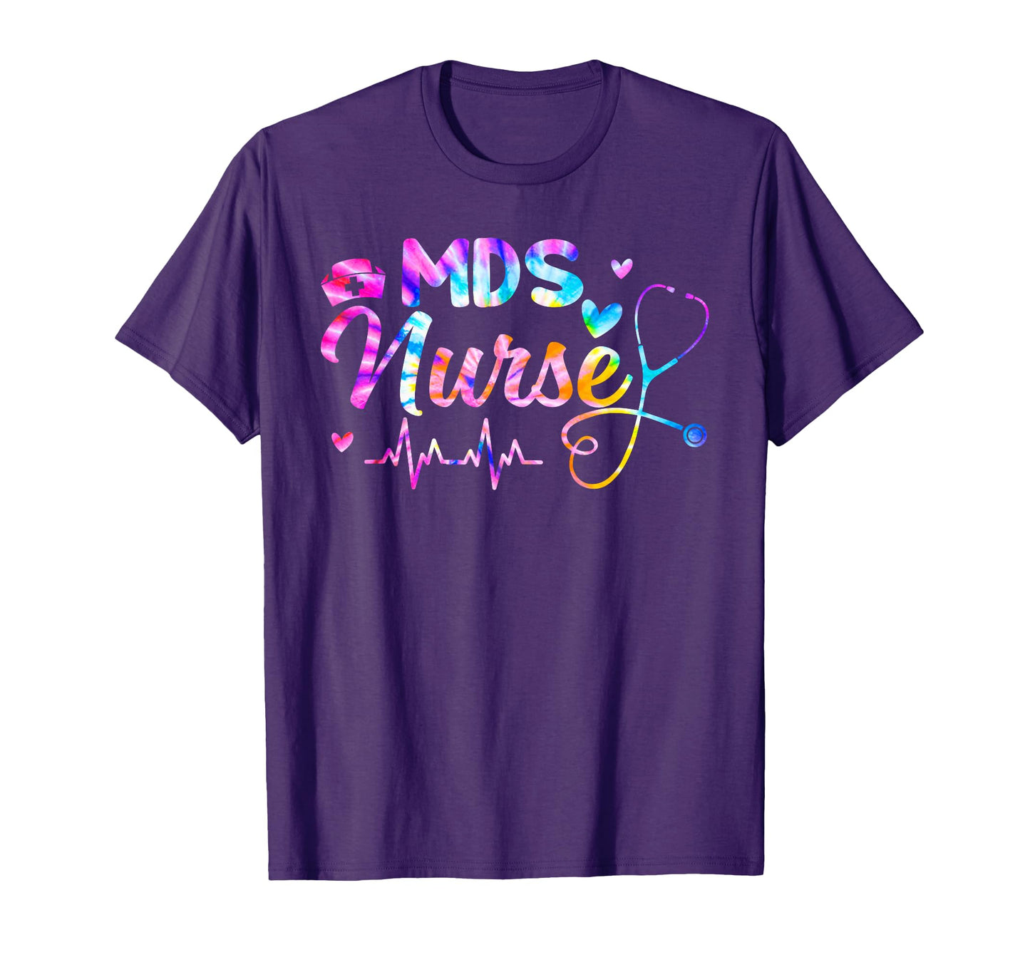 MDS Nurse Heartbeat Tie Dye MDS Nursing MDS Nurses T-Shirt