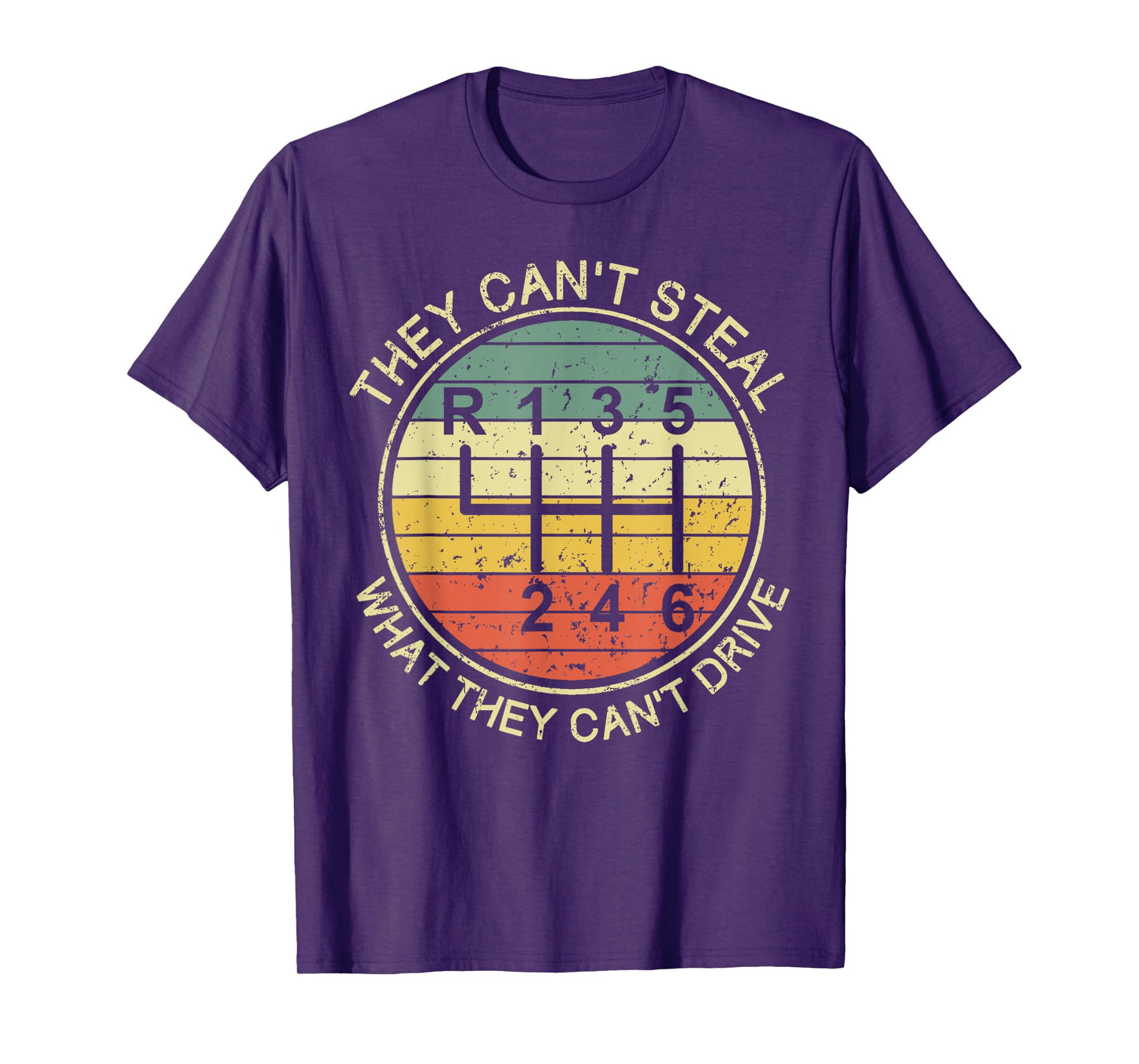 They Can't Steal What They Can't Drive Funny Manual Cars T-Shirt