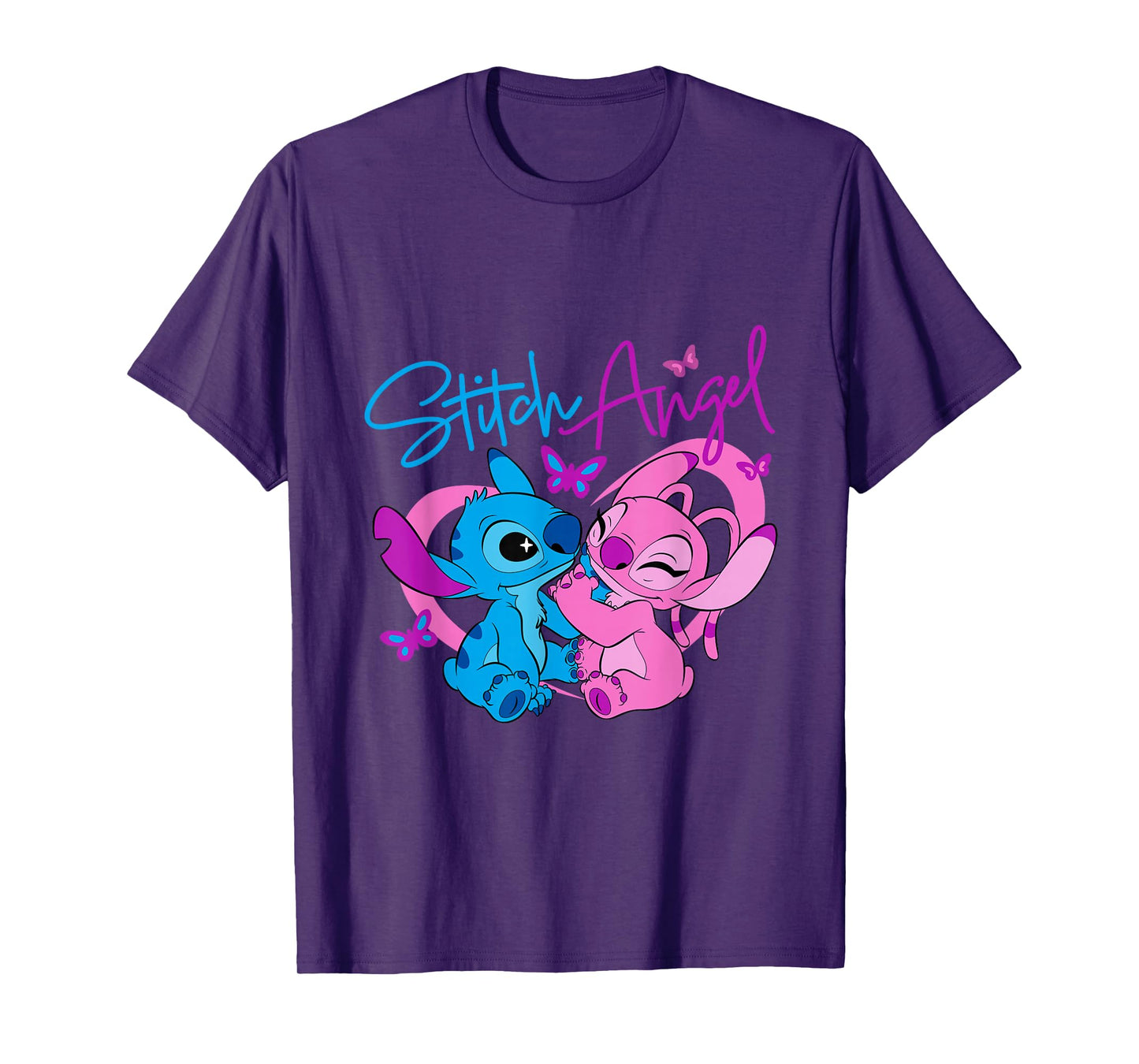Disney Lilo & Stitch: The Series 2 Angel and Stitch Neon T-Shirt