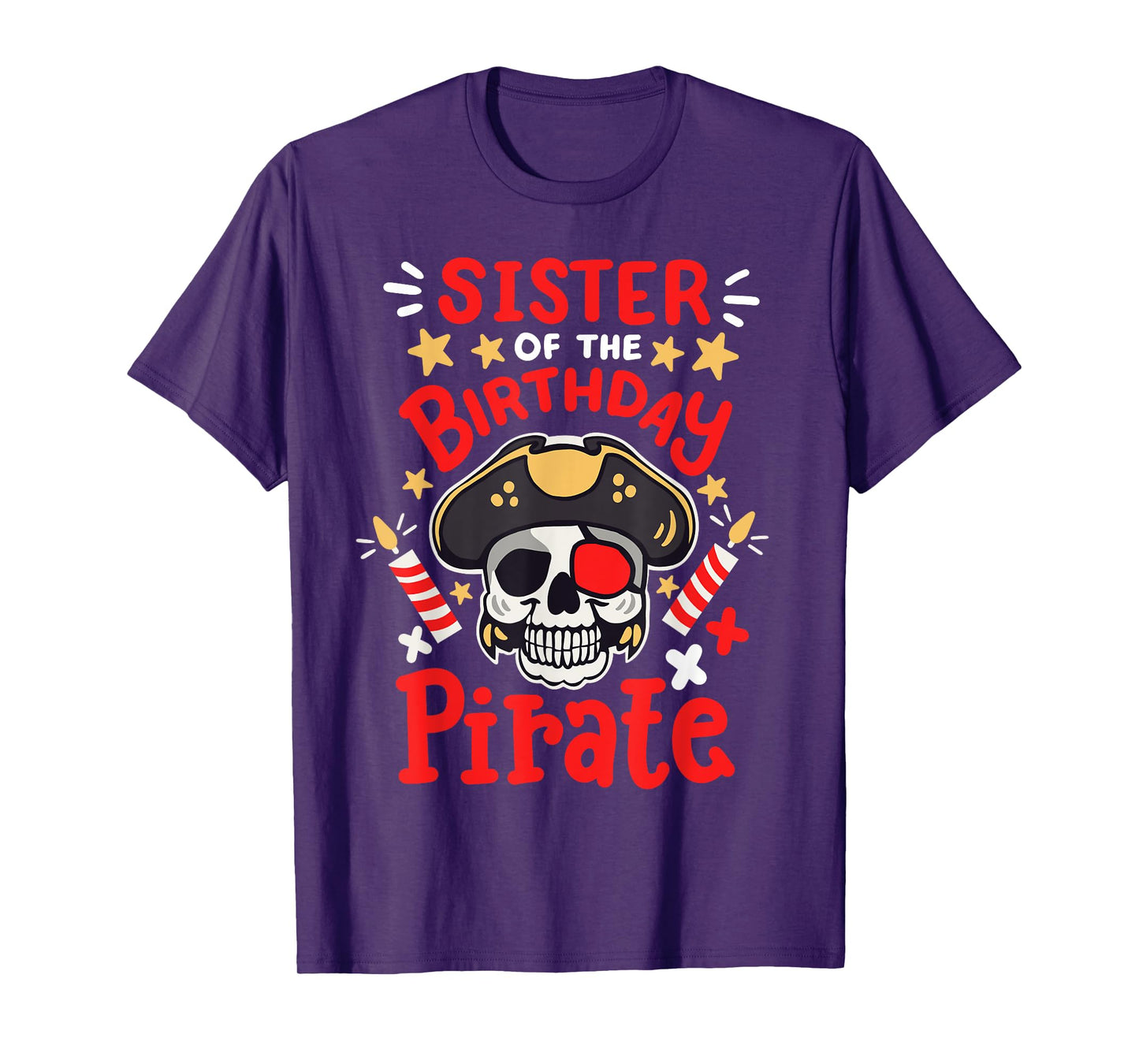 Sister Of The Birthday Pirate Party Family Matching Girls T-Shirt