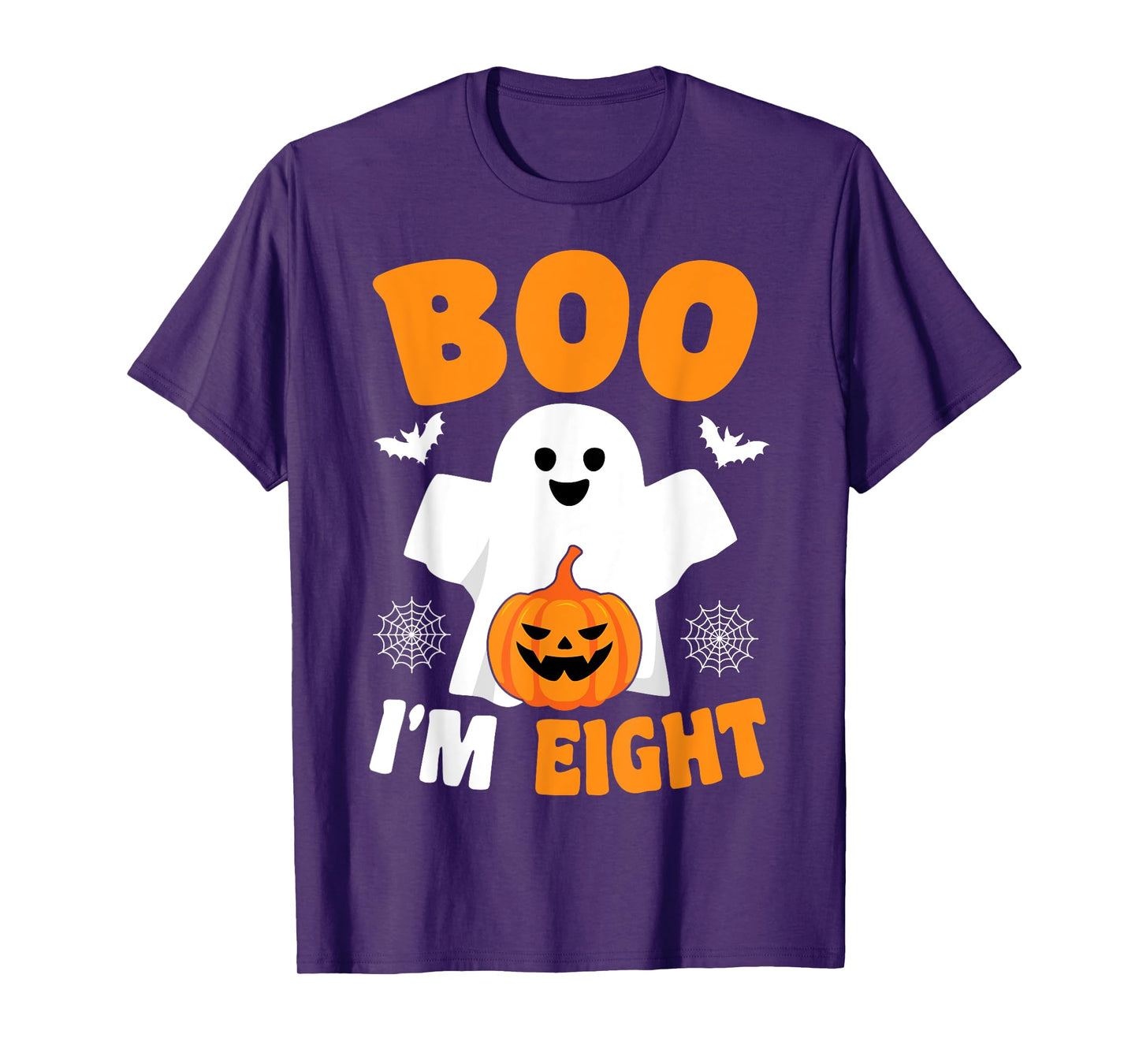 Boo I’m Eight Halloween Groovy Spooky Kids 8th Birthday T-Shirt