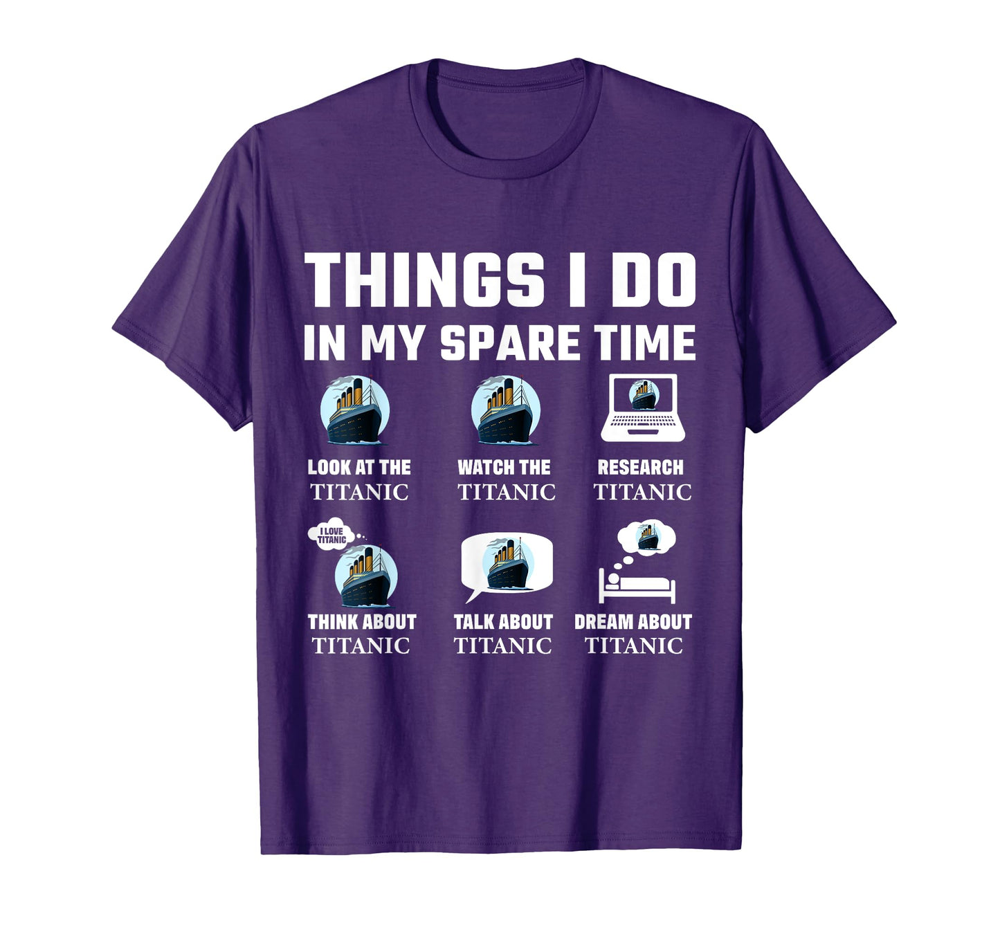 Funny Things I do in my spare time RMS Titanic Boys Birthday T-Shirt