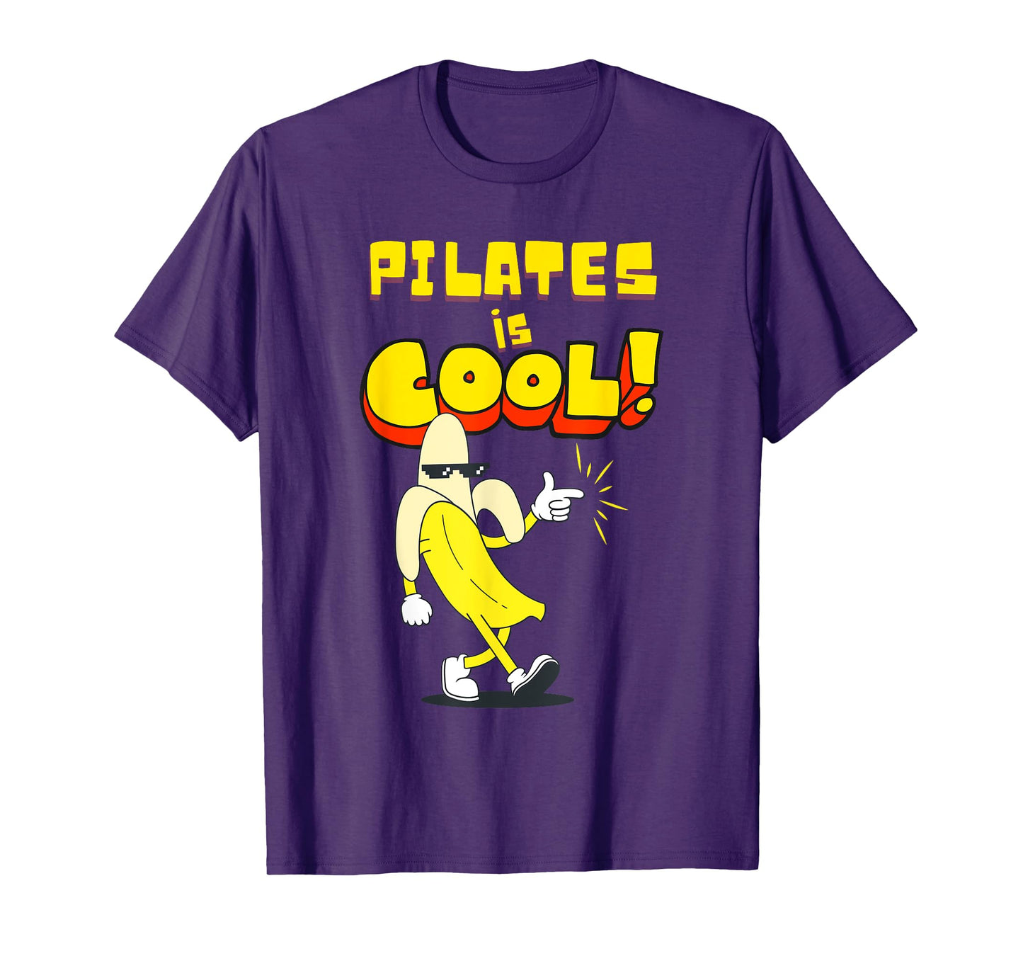 Pilates is Cool Banana Workout Yoga Exercise Mat T-Shirt