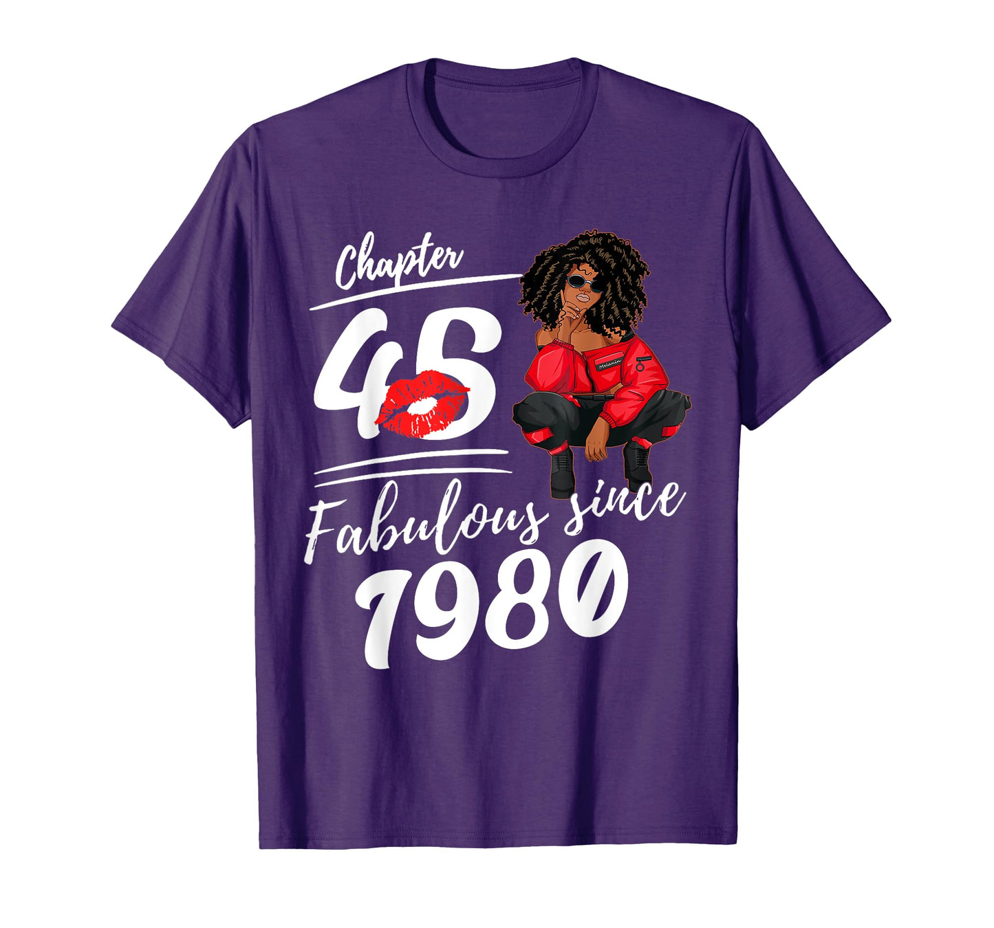 Chapter 45 Fabulous Since 1980 45th Birthday Queen for Women T-Shirt