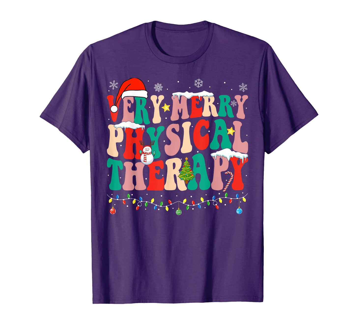 Very Merry Physical Therapy Christmas Physical Therapist PT T-Shirt