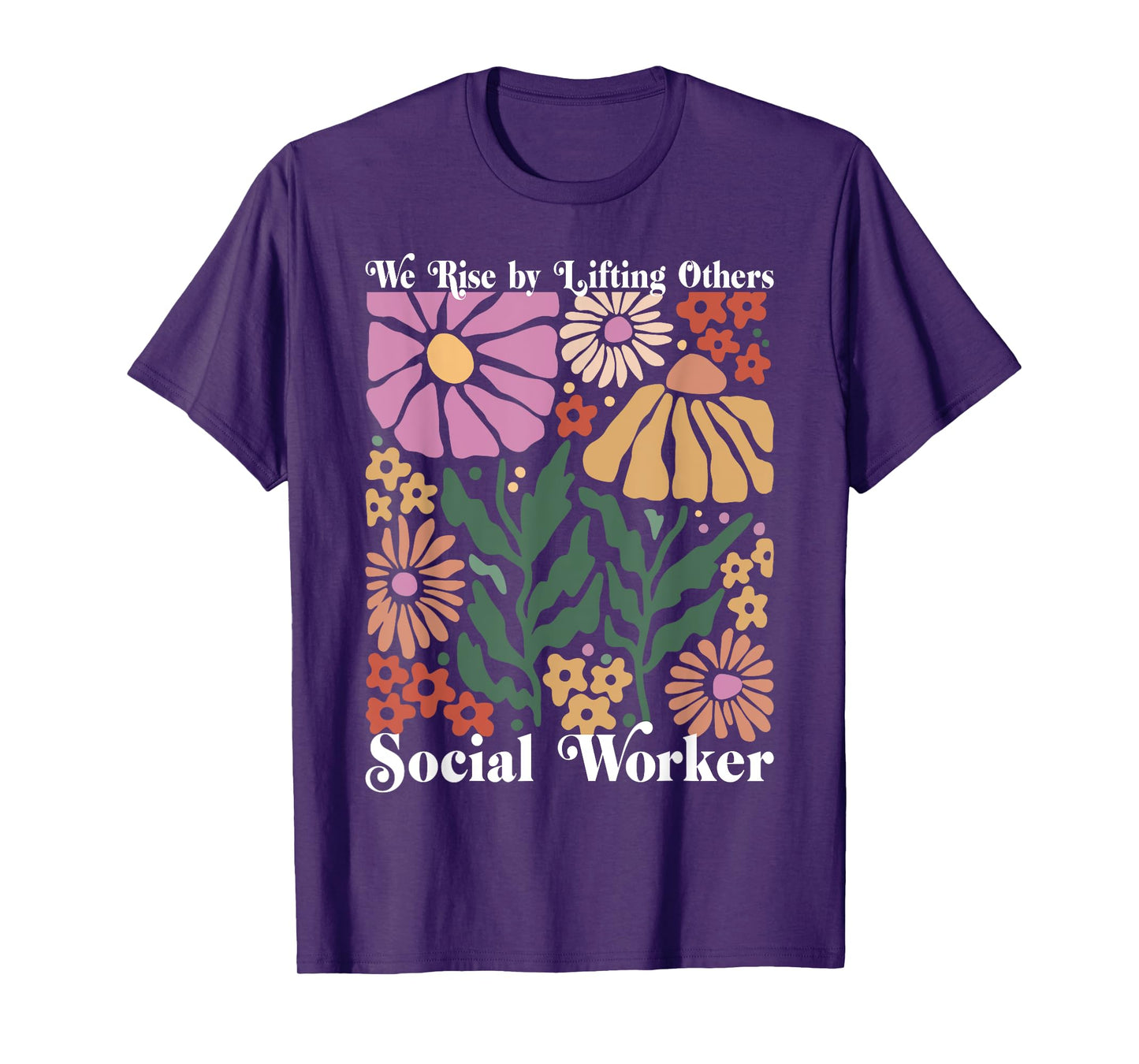 Social Worker Social Work Month Funny Work Love groovy T-Shirt