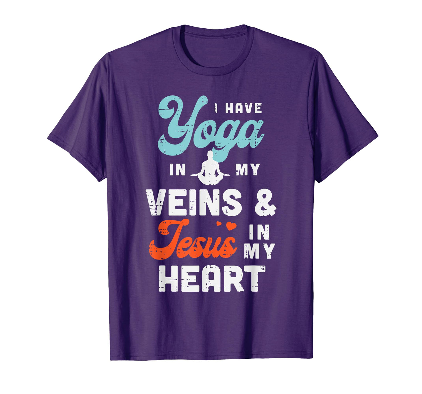 Yoga Veins Jesus Heart Asana Yogi God Jesus Christian Gift T-Shirt