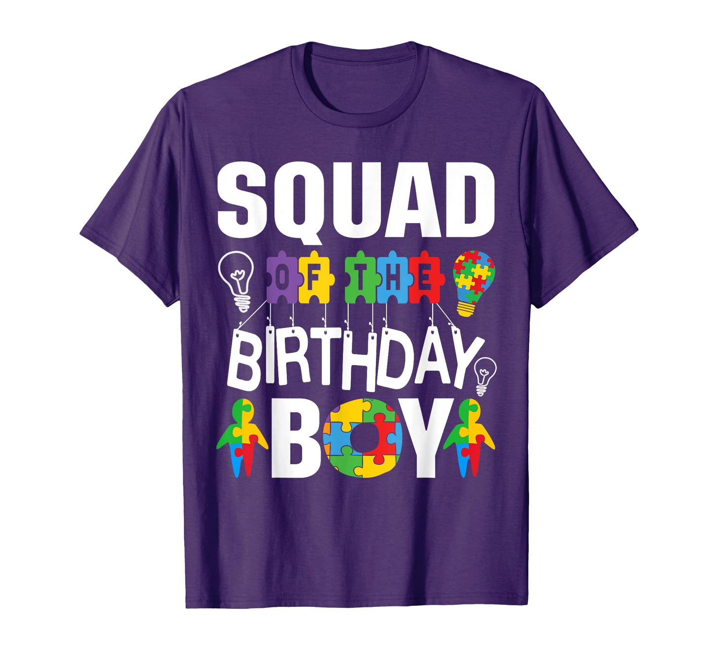 Squad Of The Birthday Boy Autism T-Shirt