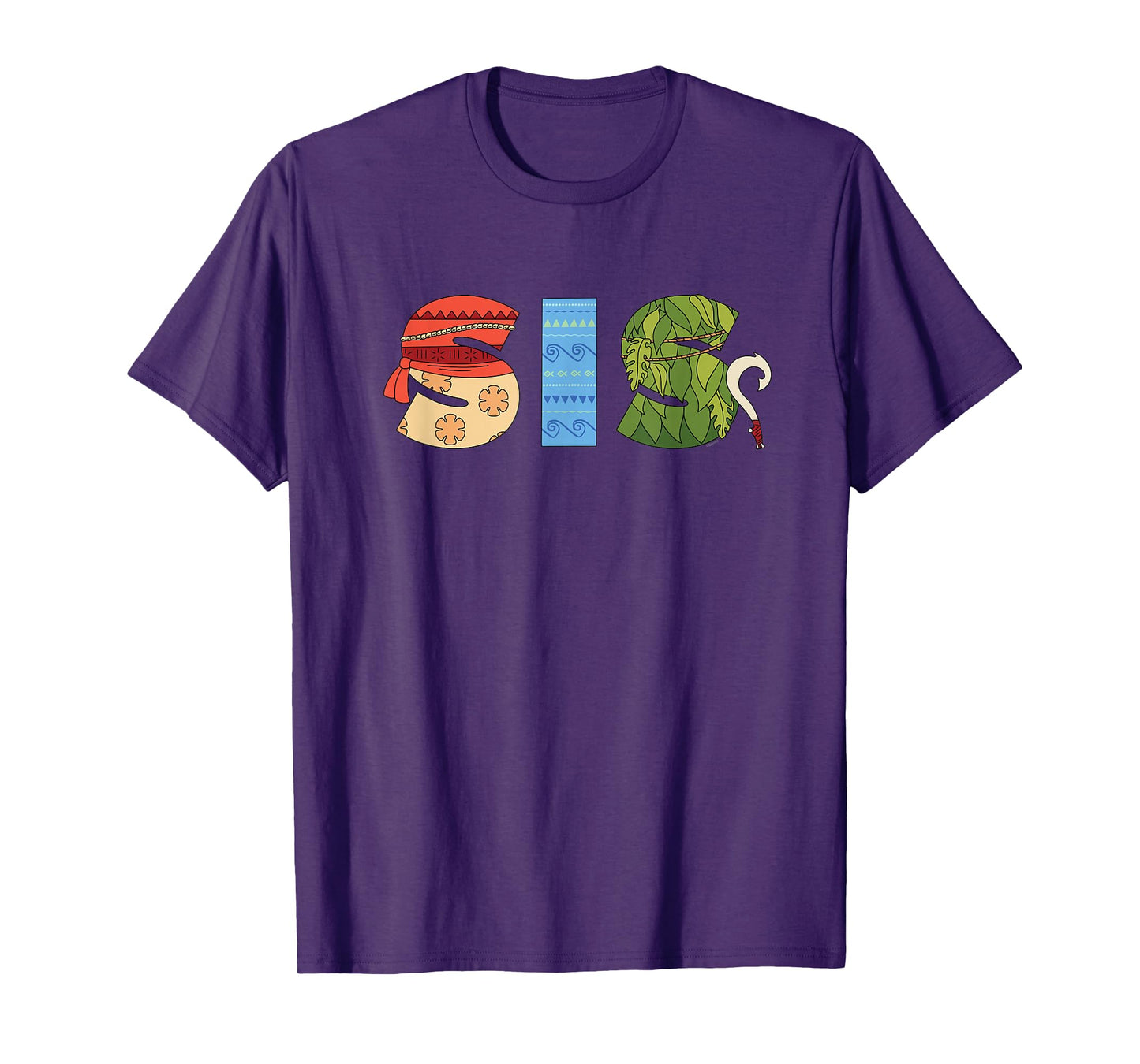 Disney Moana Letters "Sis" Brother Family Trip Vacation T-Shirt