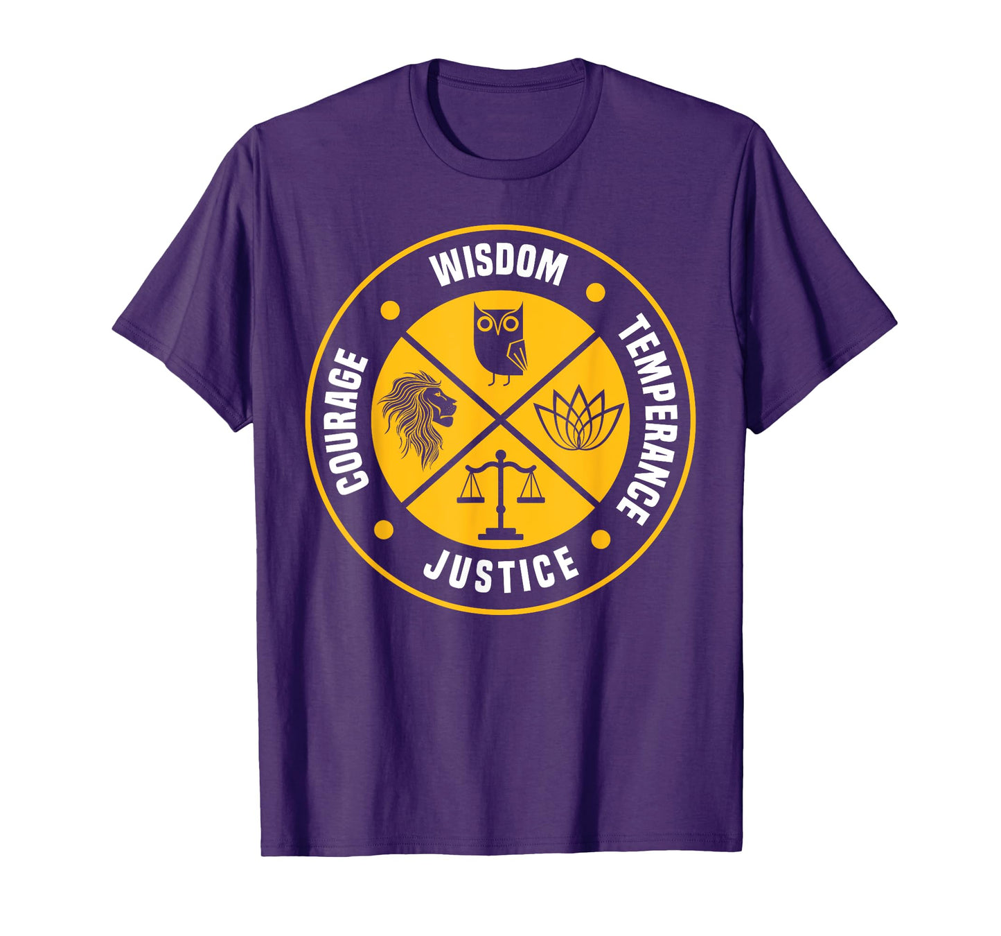 Stoic Virtues Wisdom Temperance Justice Courage Stoicism T-Shirt