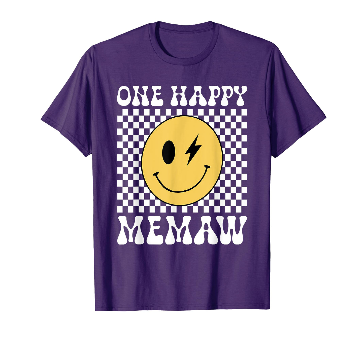 Groovy Memaw One Happy Dude Birthday Family Matching T-Shirt
