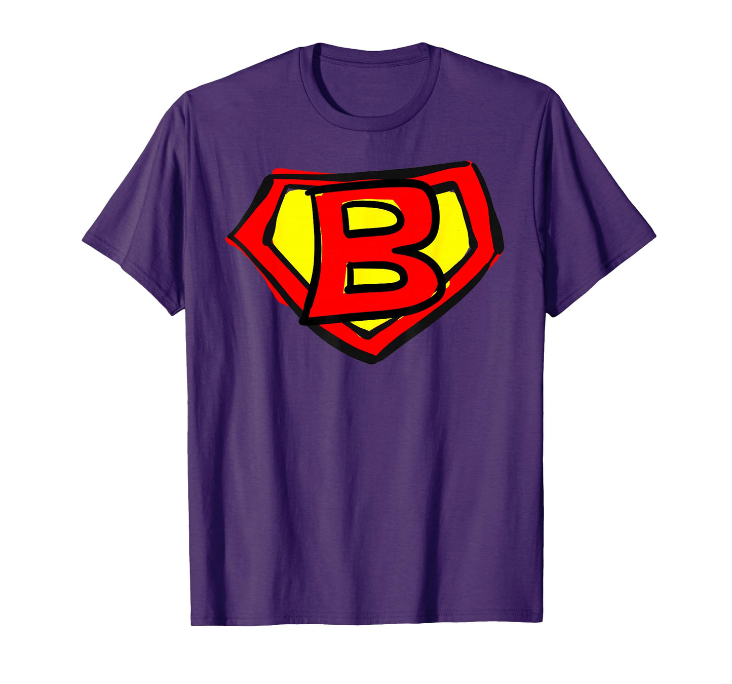 Superhero Letter on Chest B cute cartoon version T-Shirt