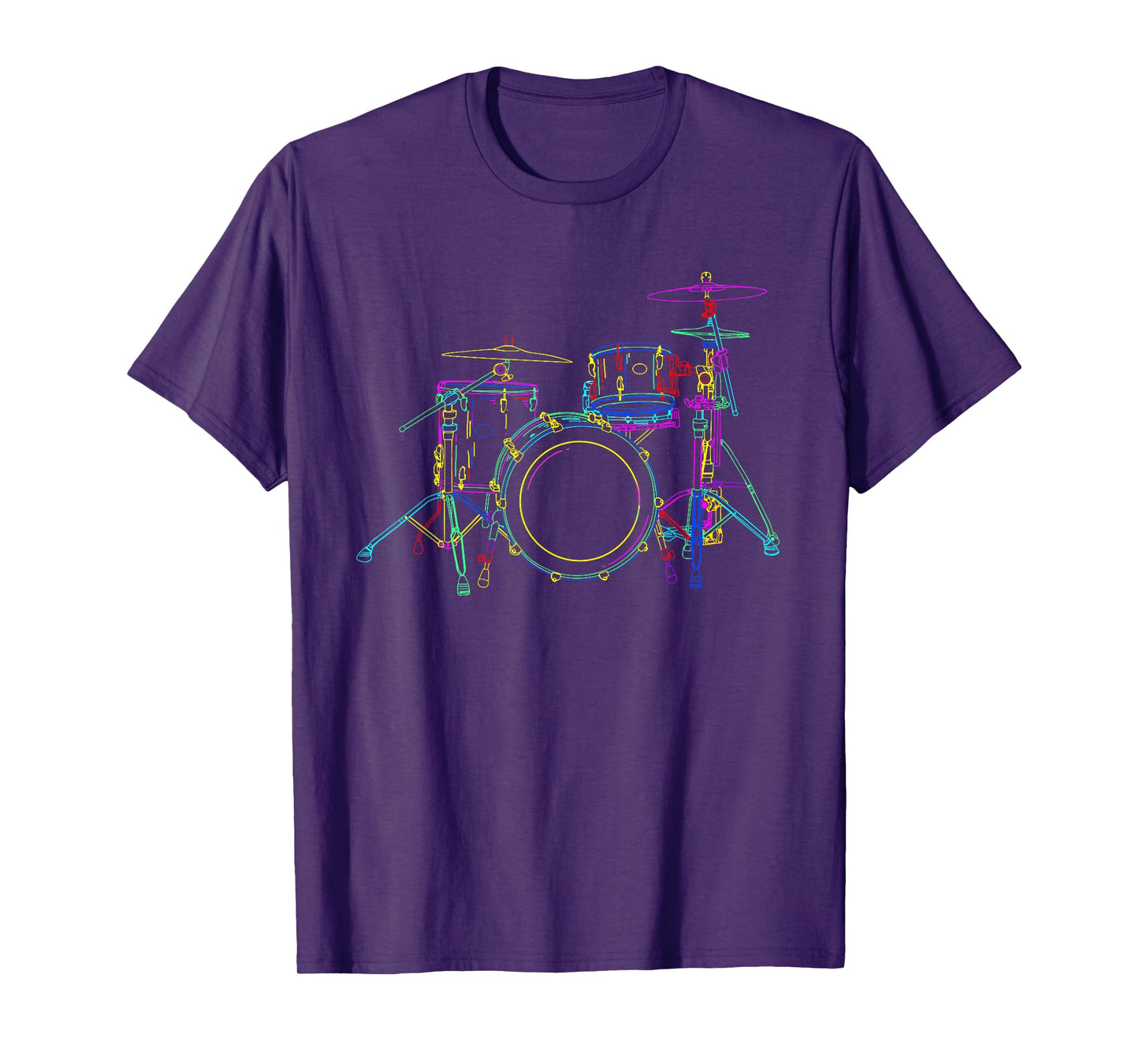 Neon Drumming Set - Drummer Band Percussion Player T-Shirt