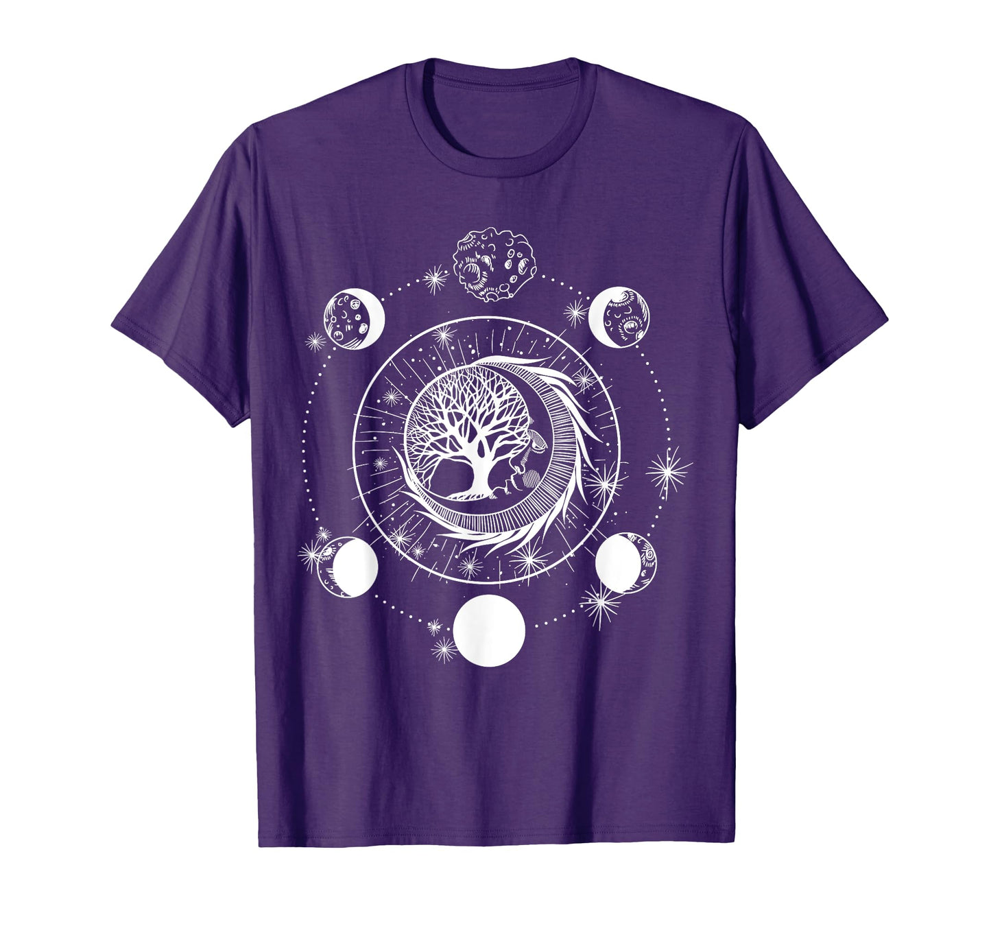 Phases of the Moon Tree of Life Mystical Lovers T-Shirt