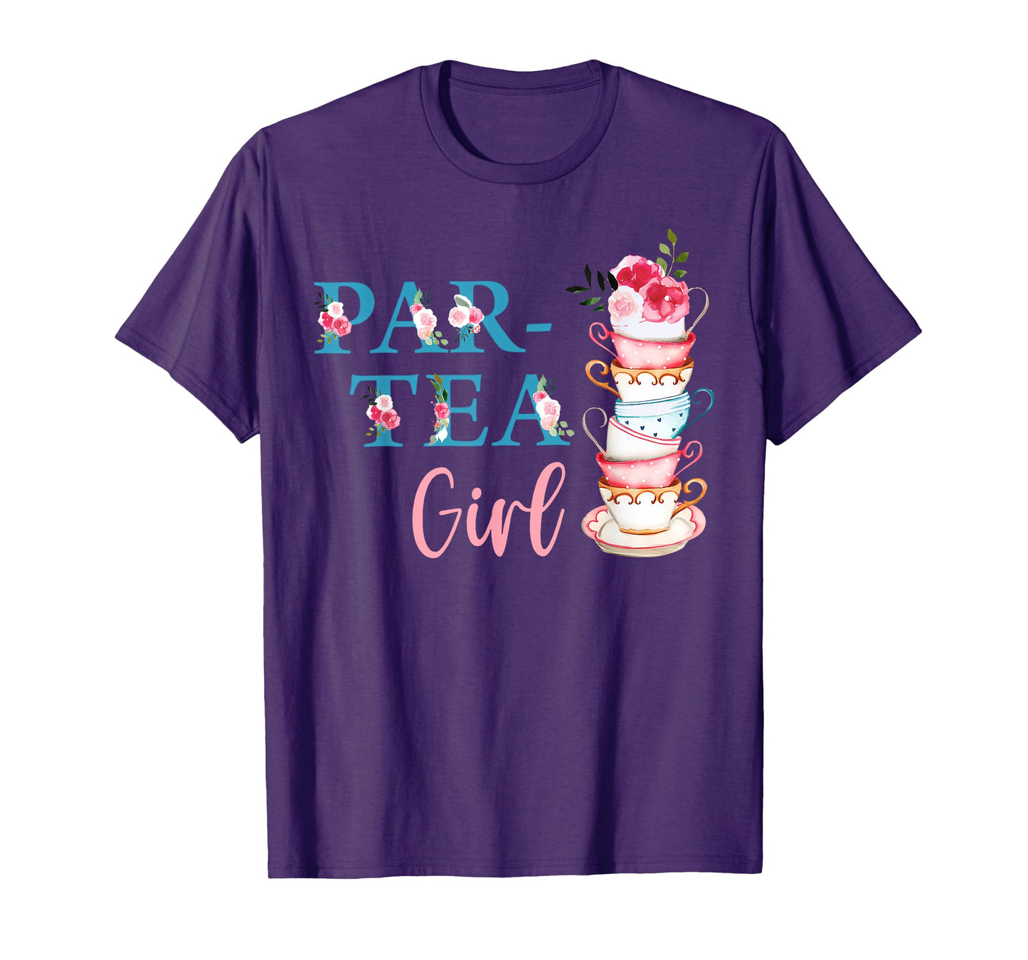 Par-tea Girl 2nd Birthday Teapot Tea For Two Birthday Party T-Shirt