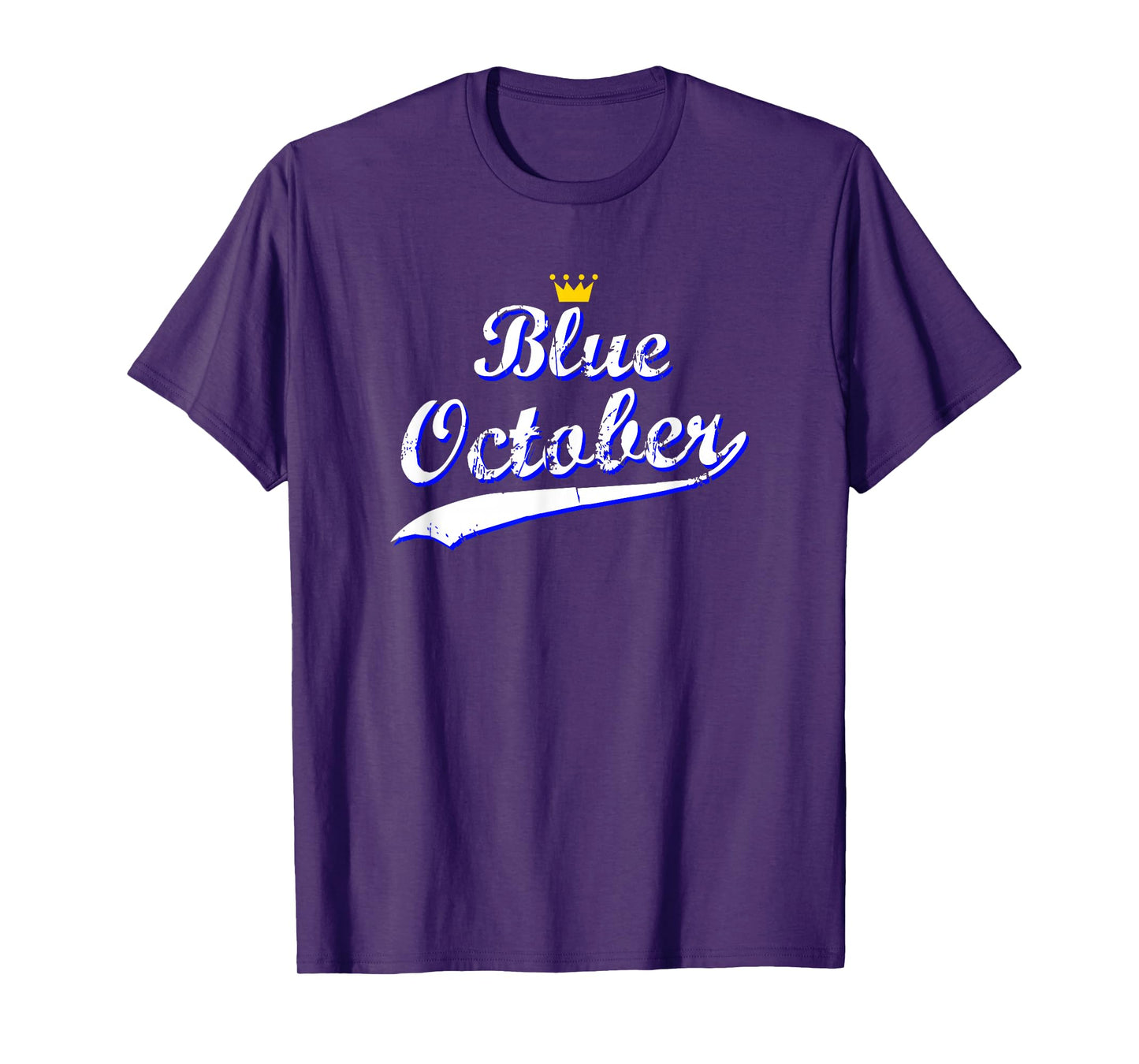 Blue October Retro Script Design T-Shirt