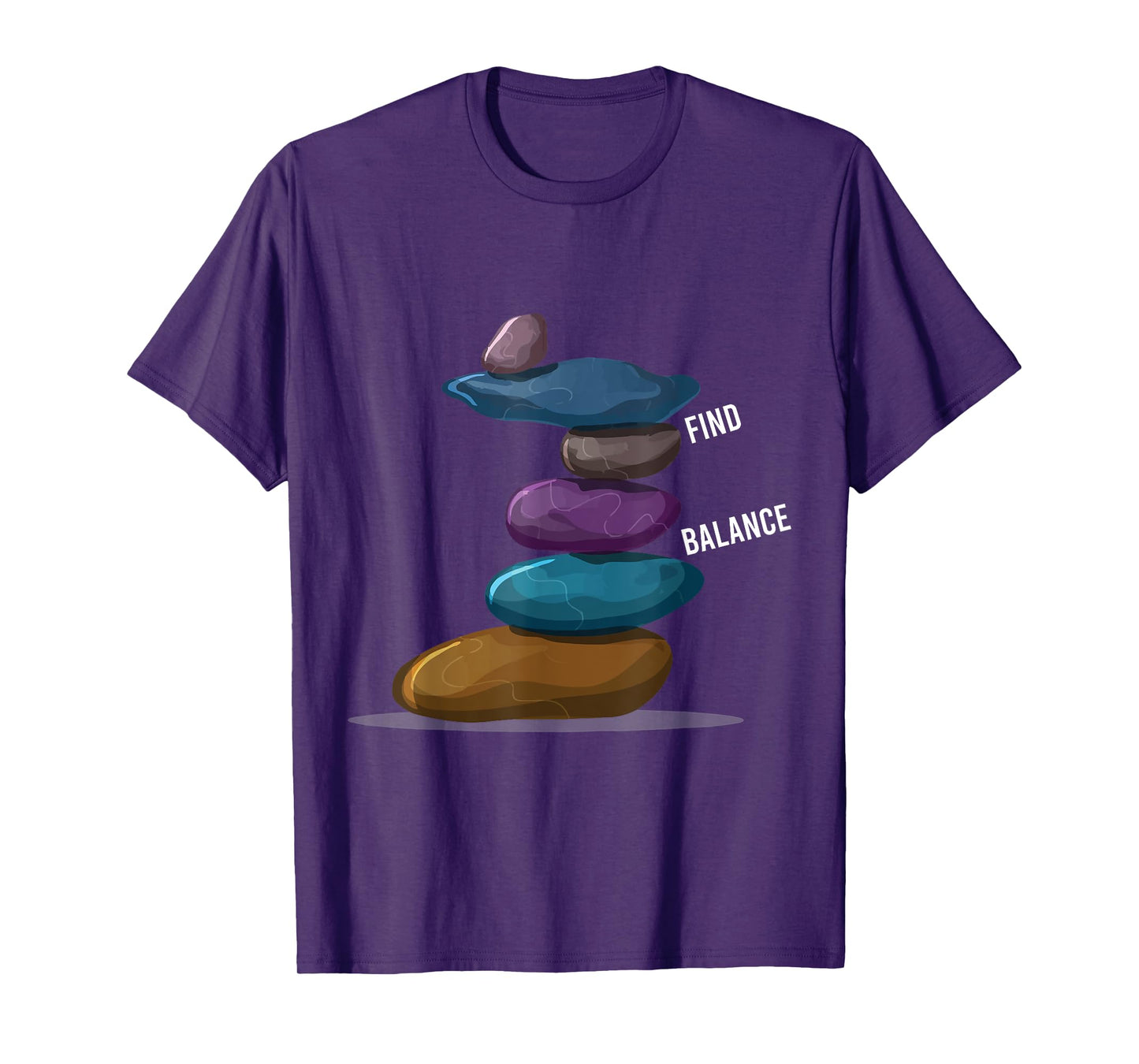 Find Balance Rock Stacks Of Rock Balancing Rock Stacking T-Shirt