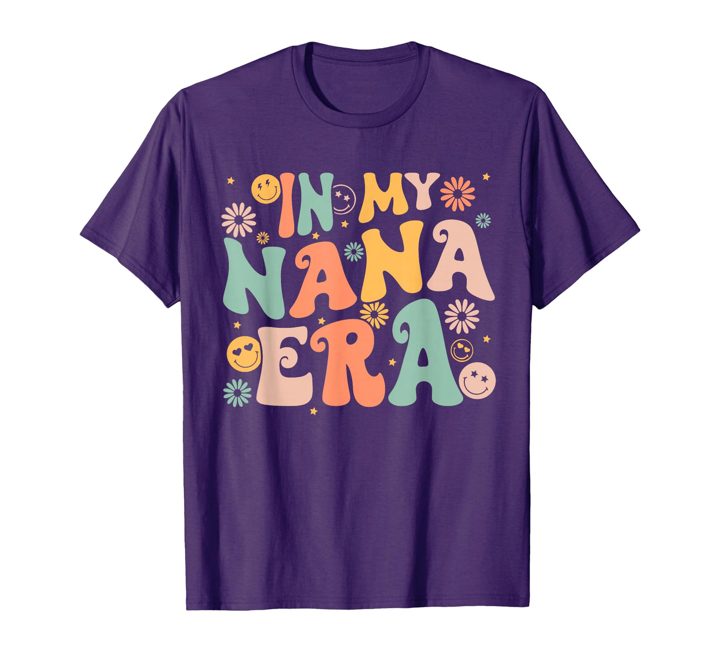 In My Nana Era Groovy Retro Cool for Grandma Mother's Day T-Shirt