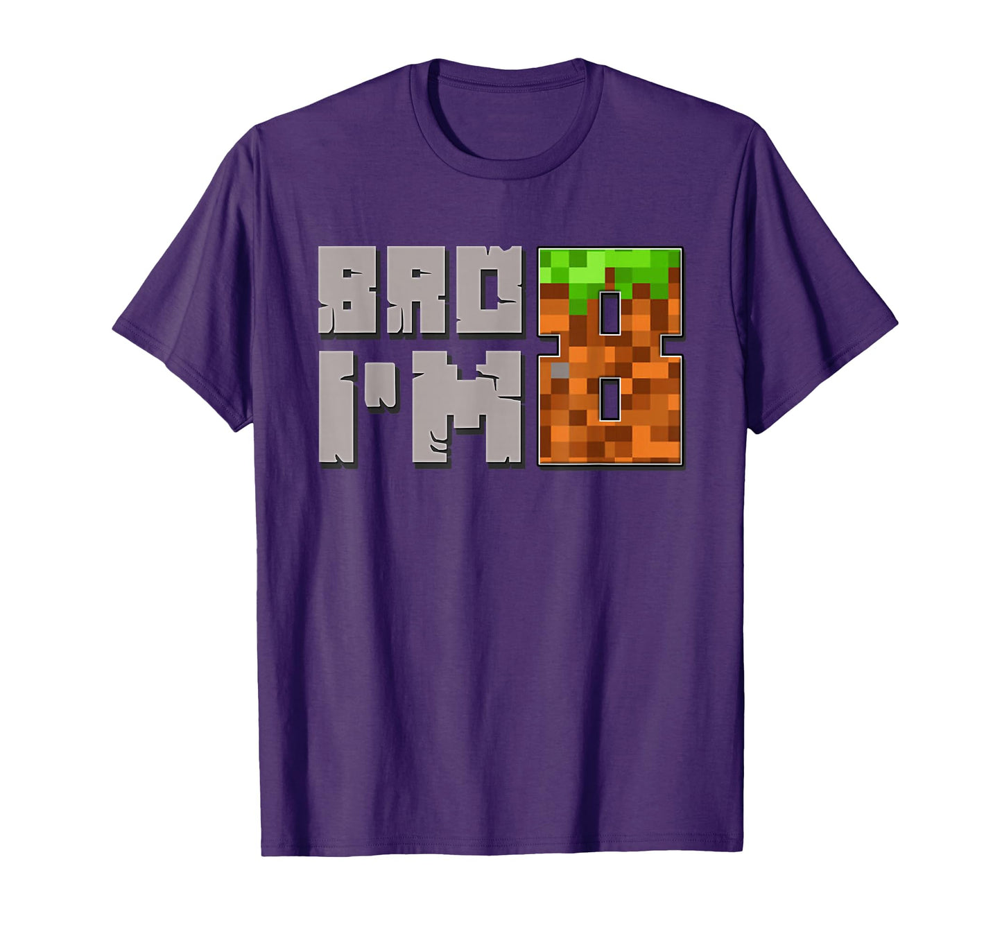8th Birthday Boy Bro I’m 8 Year Old Gamer Pixel Boys Kids T-Shirt