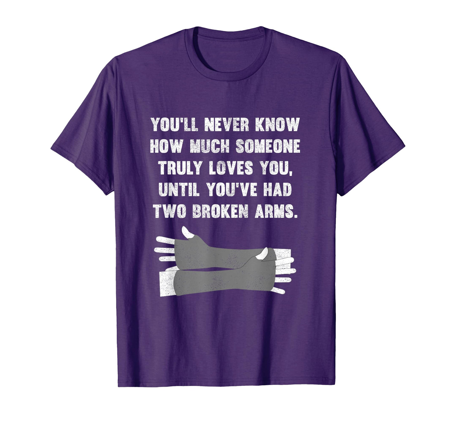 Funny Two Broken Arms Love Meme Social Media T-Shirt T-Shirt