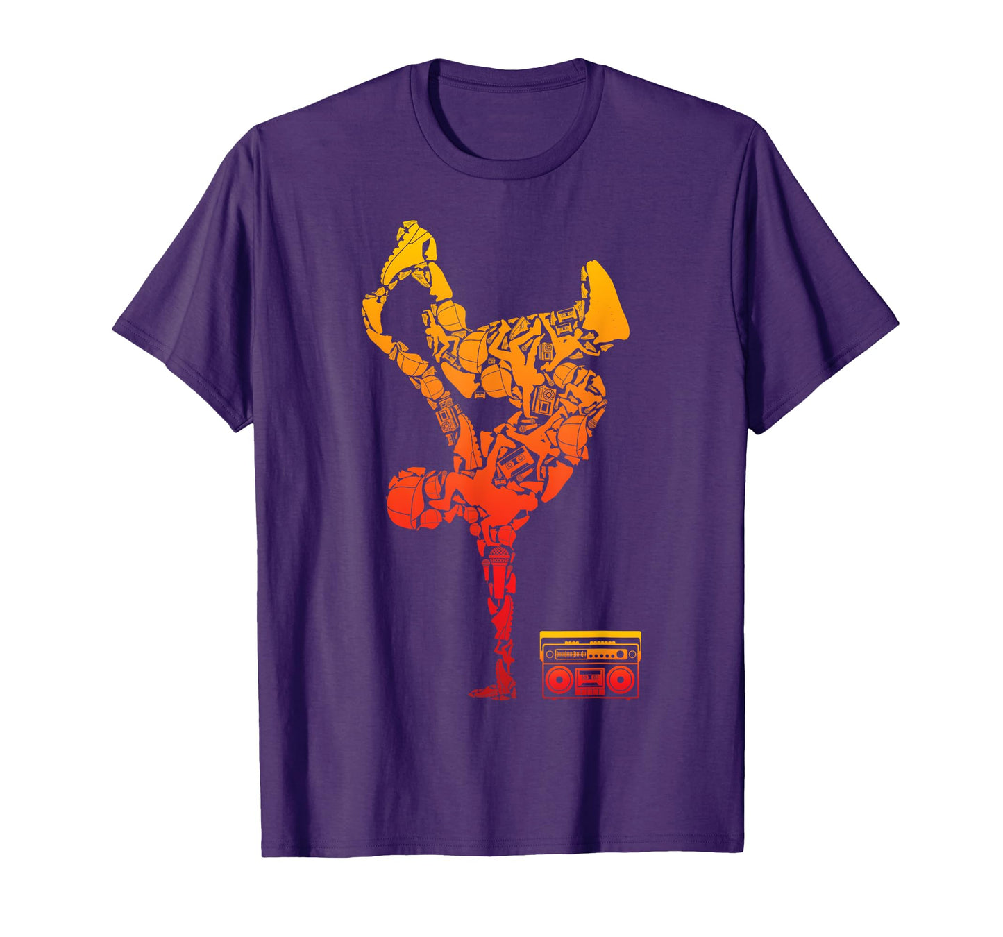 Breakdancing Boombox One Hand Freeze Hip-hop Breaking T-Shirt