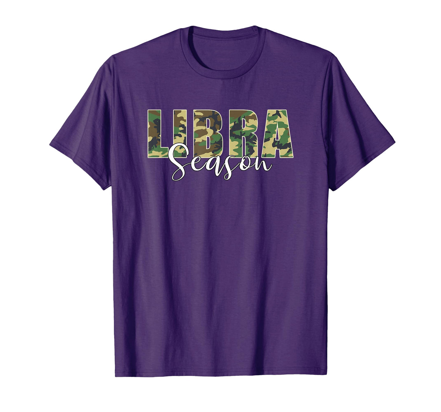 Libra Season Zodiac Camo Camouflage Birthday T-Shirt