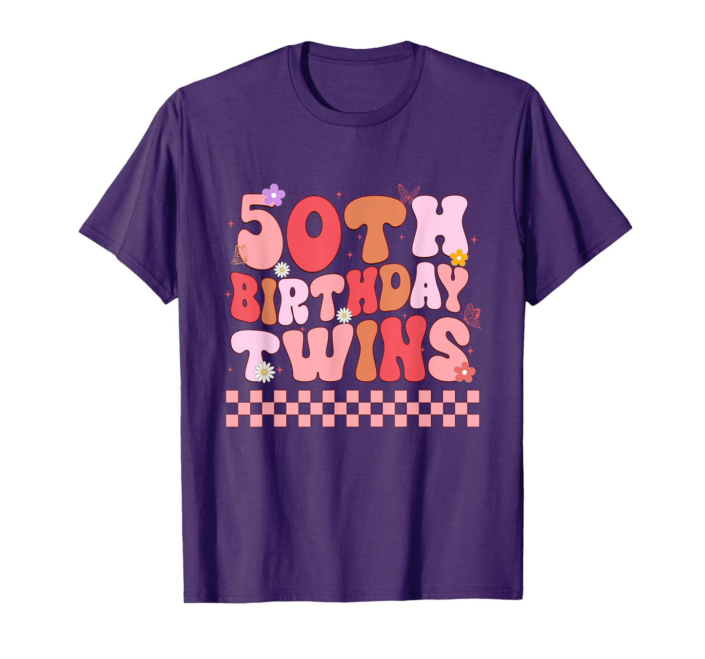 50th Birthday Twins 50 years old Matching Sibling Birthday T-Shirt
