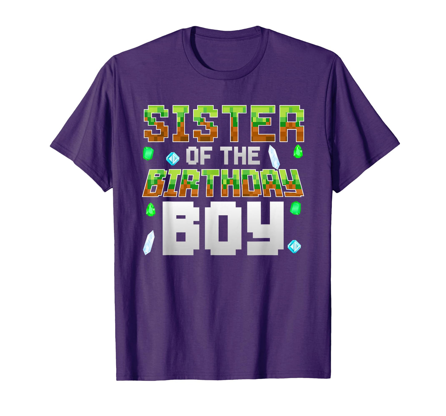 Sister Of The Birthday Boy Birthday Party Gamer Pixel Number T-Shirt