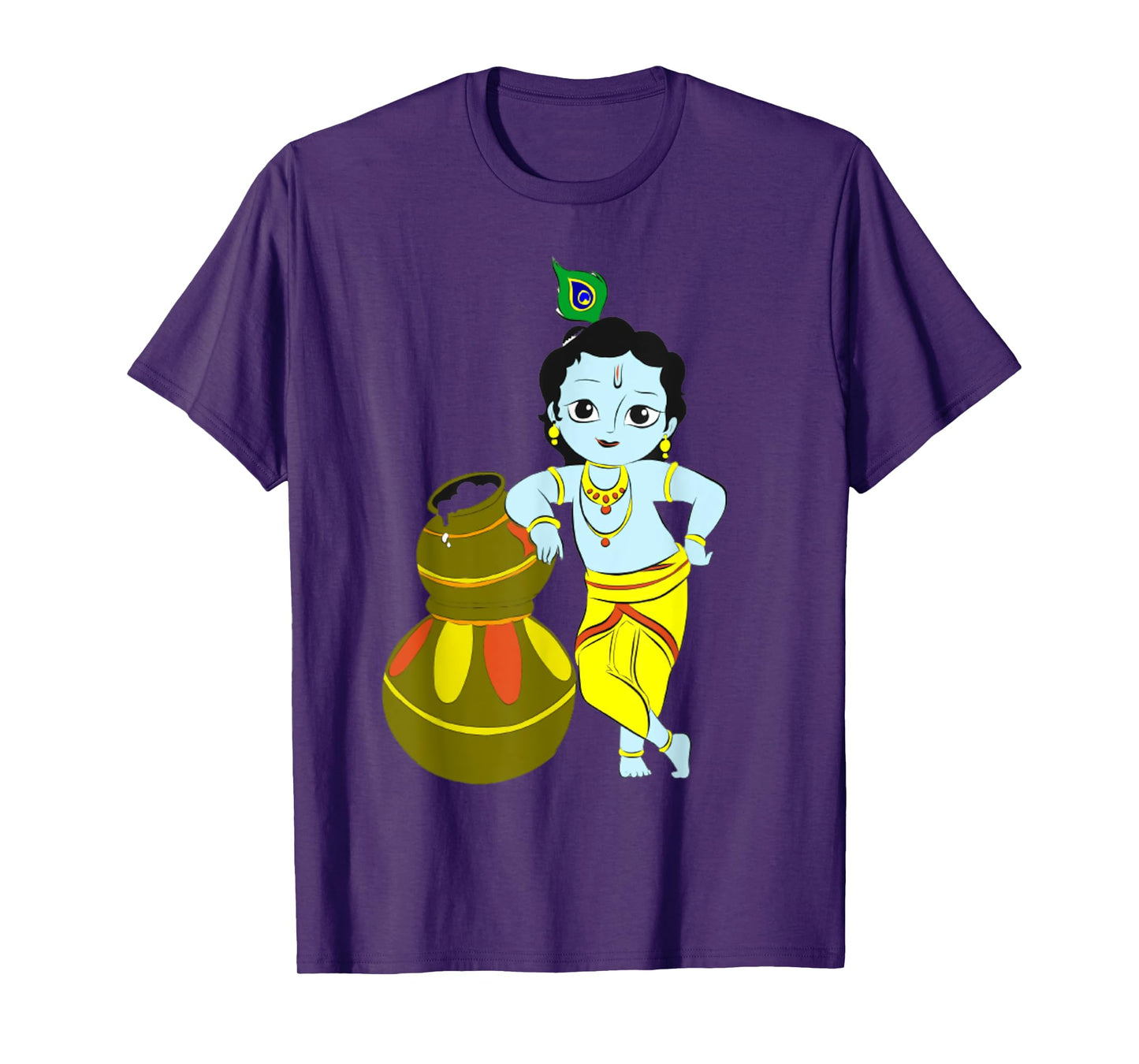 Yoga Meditation Spiritual Hindu God Krishna T-Shirt