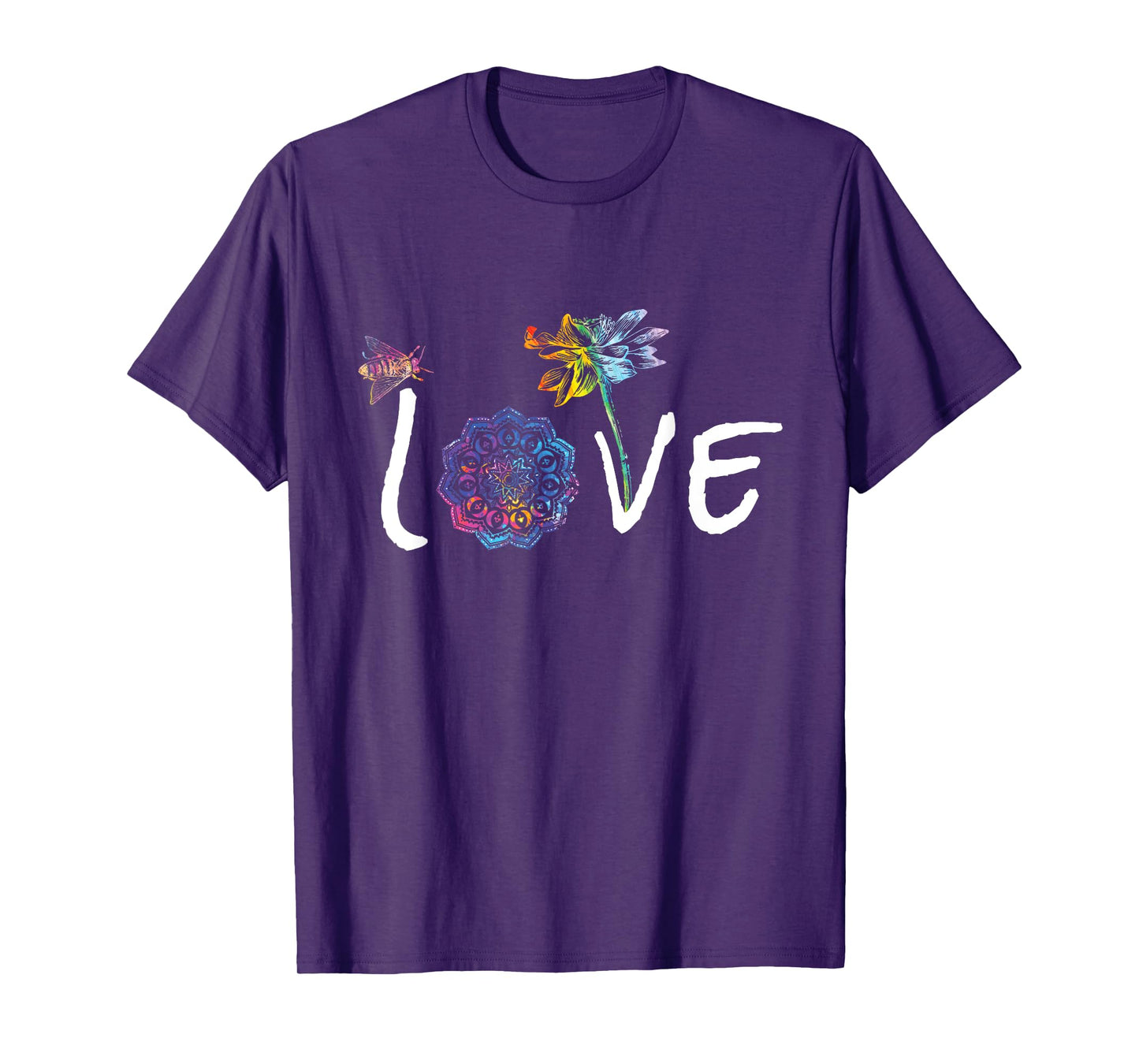 Namaste Love Lotus Flower Bee Peace Meditation Yoga Gift T-Shirt