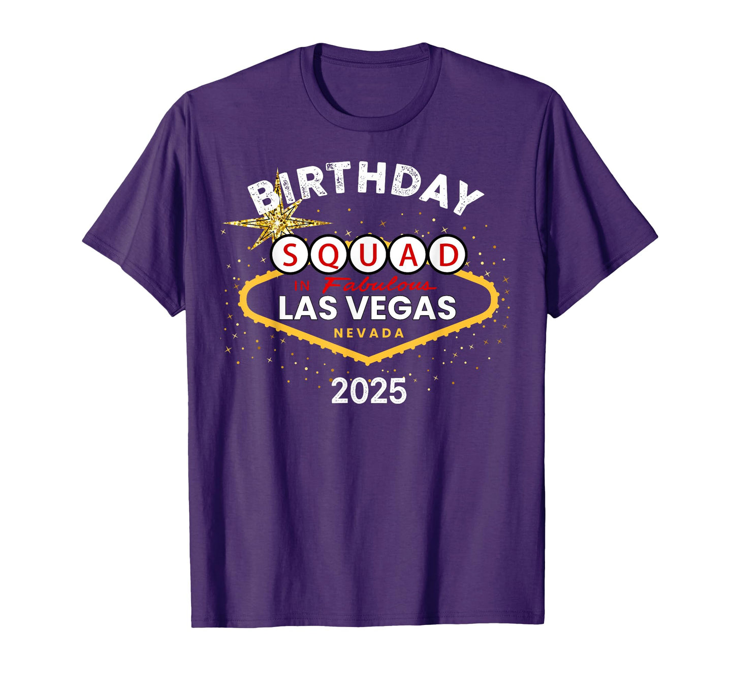 Las Vegas Girls Trip 2025 Shirts Crew Vegas Birthday Squad T-Shirt