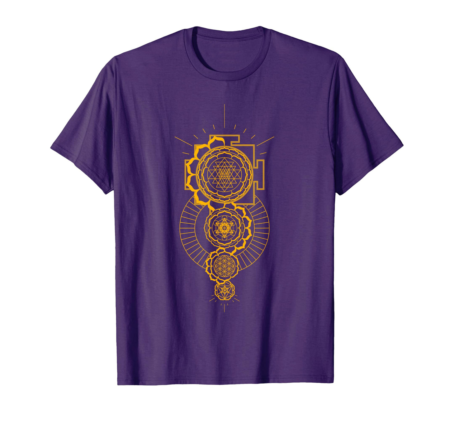 Sri Yantra Sacred Geometry Tattoo Design Mandala and Merkaba T-Shirt