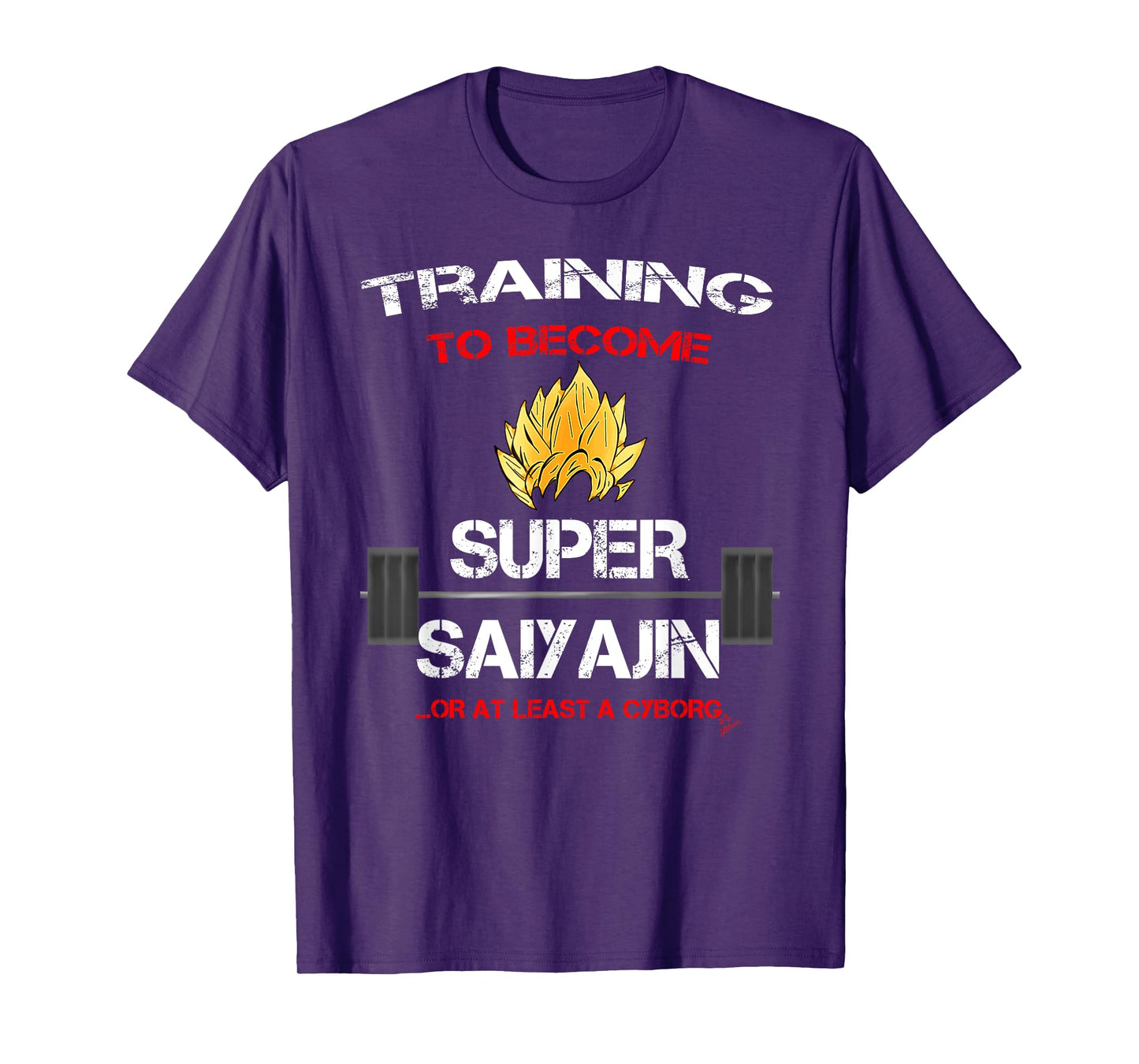 Training to become a super saiyajin - fun fitness T-Shirt