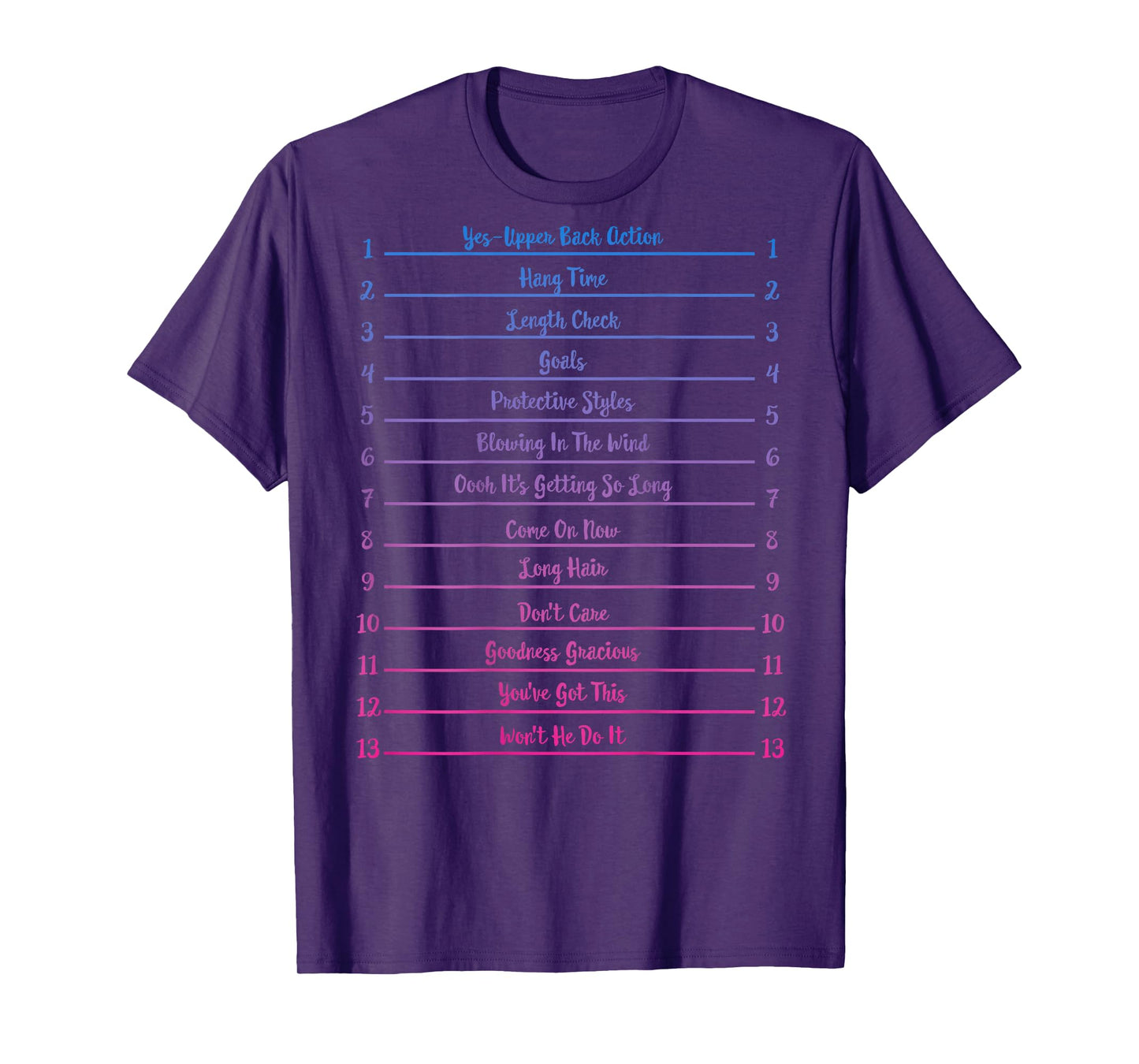 Long Natural Hair Tracking, Funny Length Check Hair T-Shirt