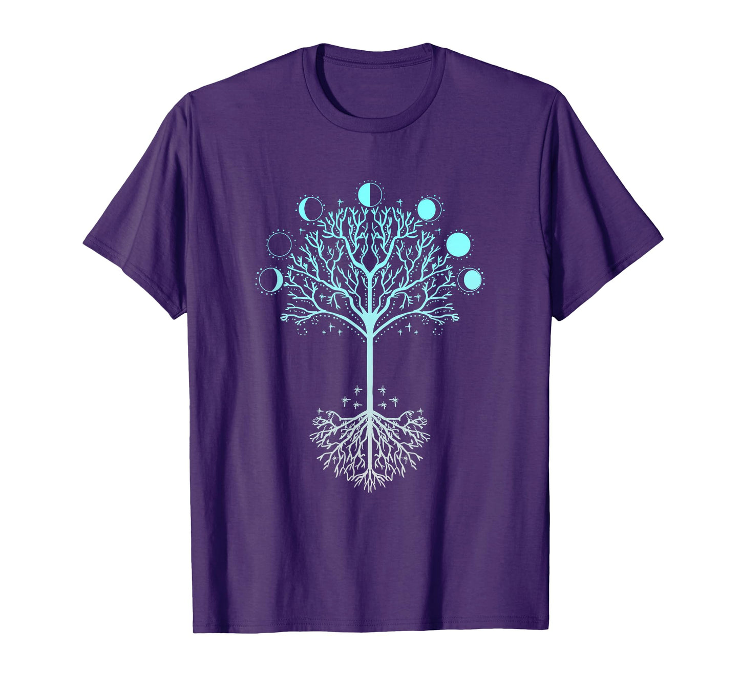 Tree Of Life Moon Phases Art Spiritual Meditation Yoga Yogi T-Shirt