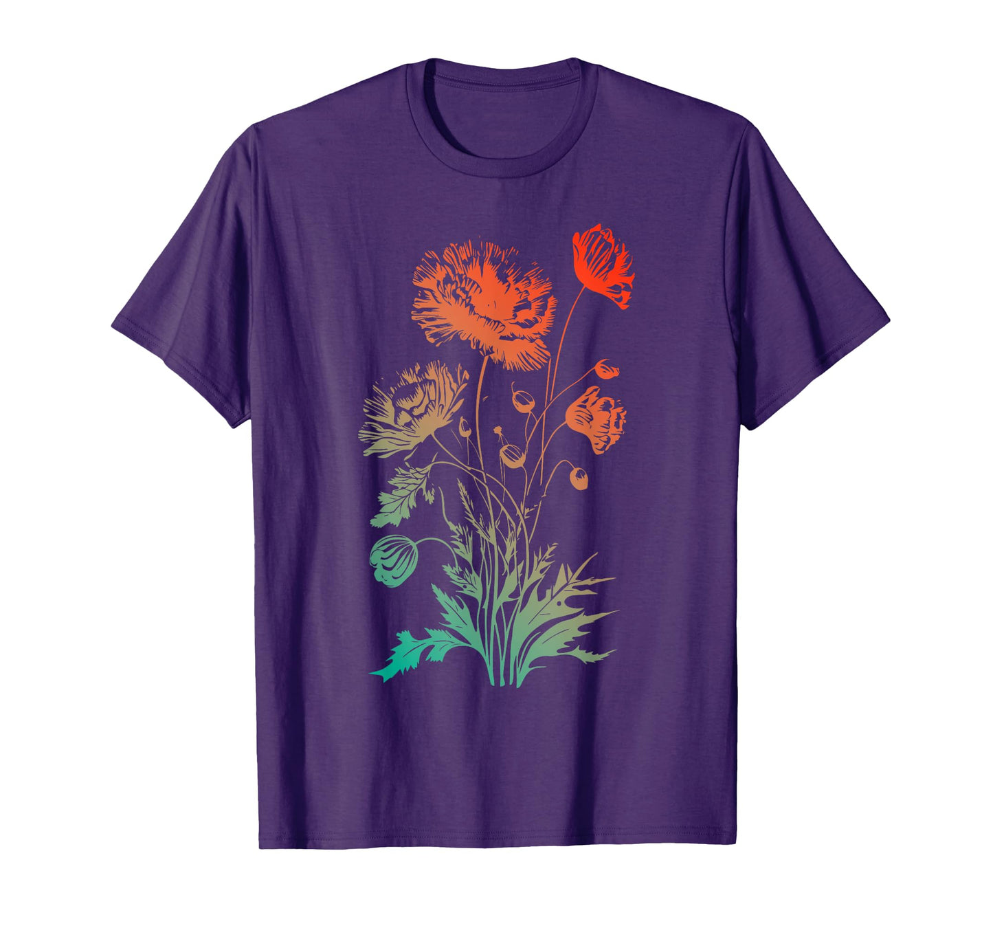 Poppies, spring bloomers, summer, flower, garden, outdoor T-Shirt