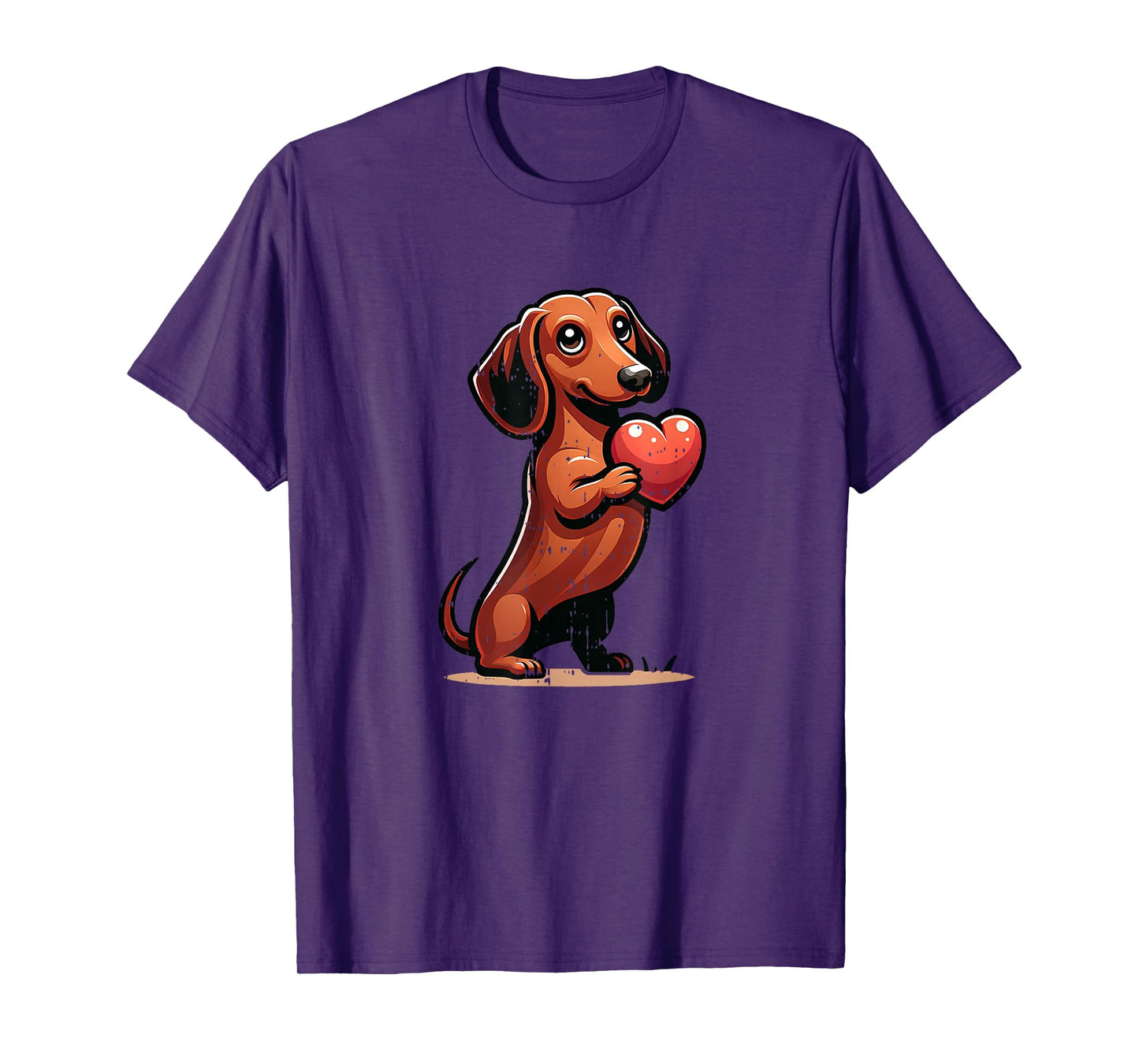 Cute Dachshund Valentines Day Heart Lover Dog Mom Dad Women T-Shirt