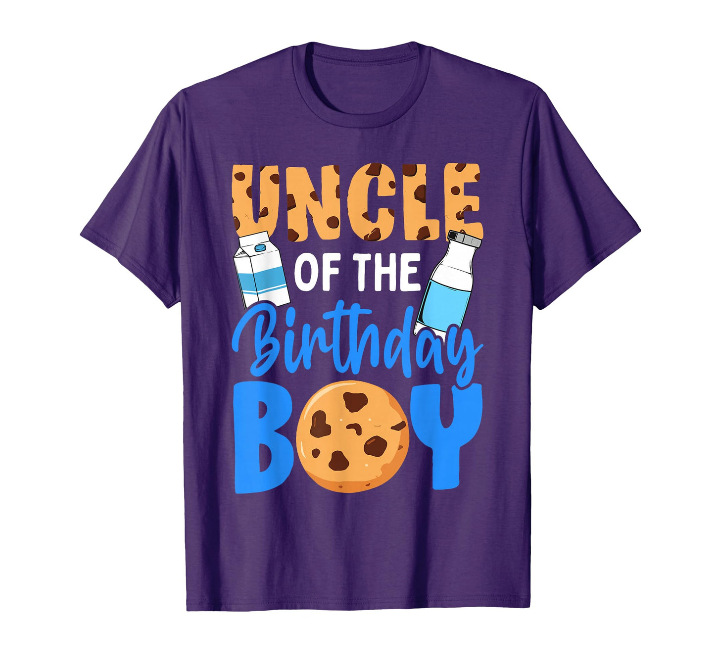 Uncle of the birthday boy Milk and Cookies 1st birthday T-Shirt