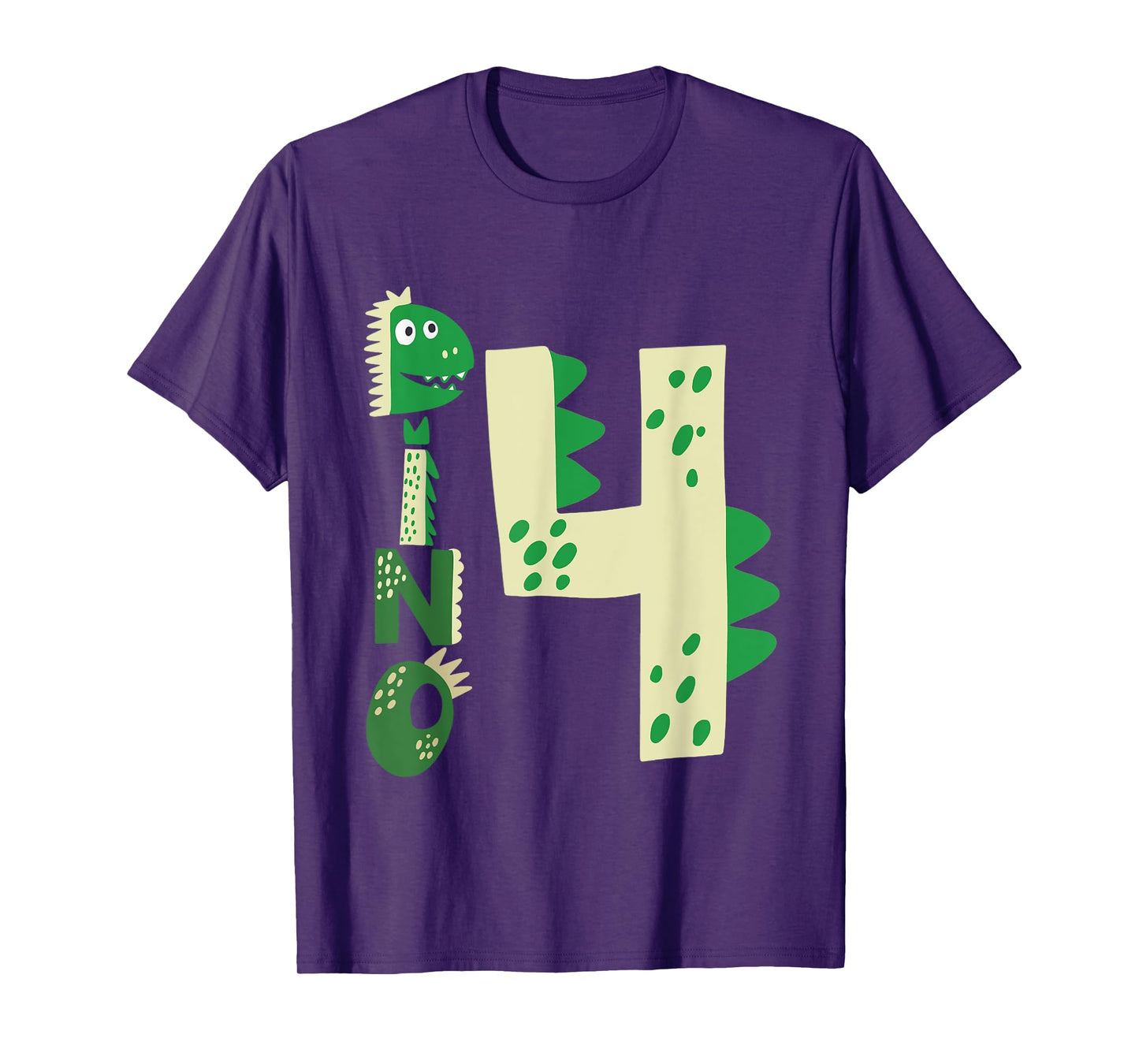 Dino Four Birthday Dinosaur 4th Birthday Boy Girl T-Shirt