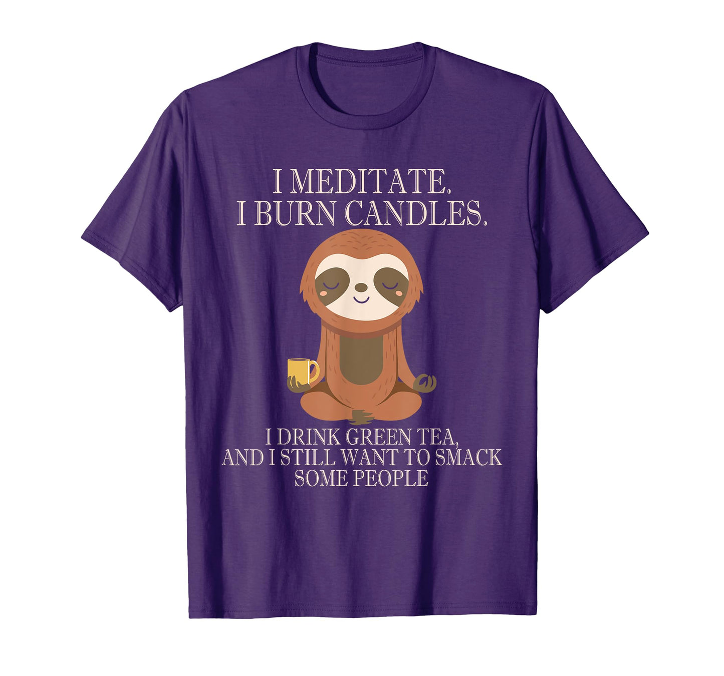 Funny Cute Sloth Meditation Inner Peace T-Shirt T-Shirt