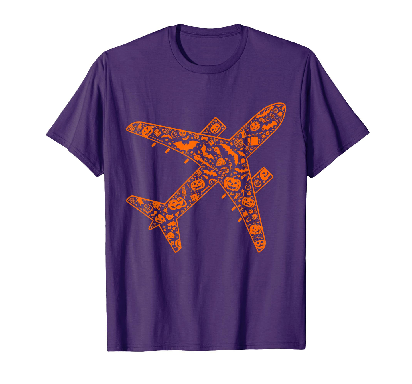 Funny Pumpkin Airplane Candy Halloween Mens Womens Kids T-Shirt
