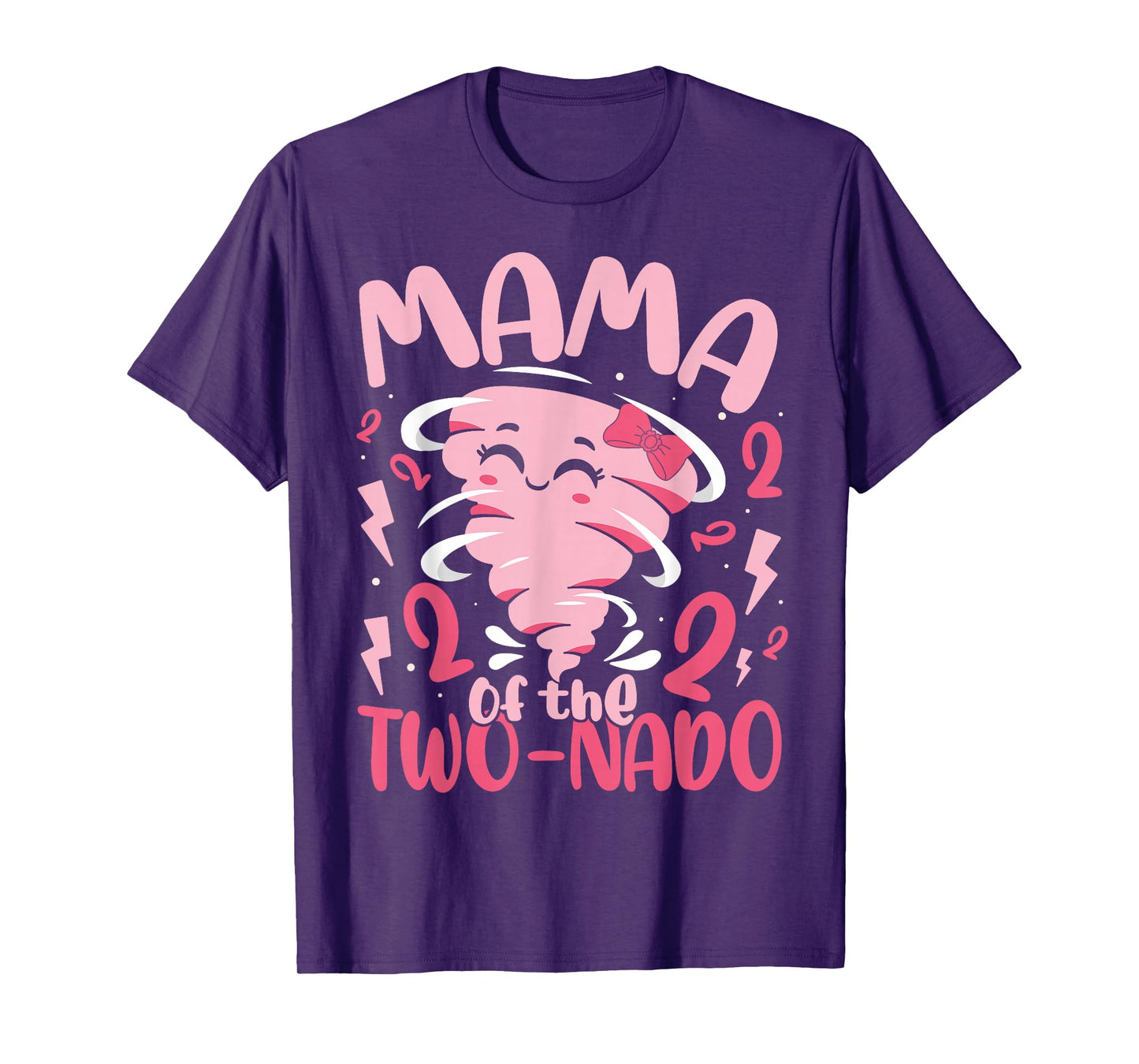 Mama of the Two-nado Tornado Theme 2nd Birthday Party Kids T-Shirt