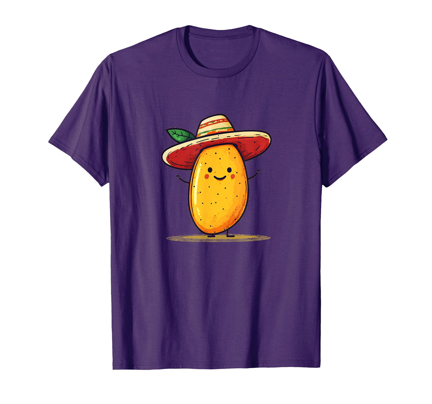 Joyful Mango Fruit with Sombrero Hat Costume T-Shirt