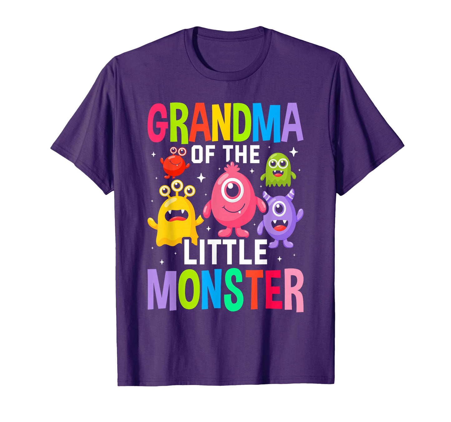 Grandma Of The Little Monster Birthday Party Family Monster T-Shirt