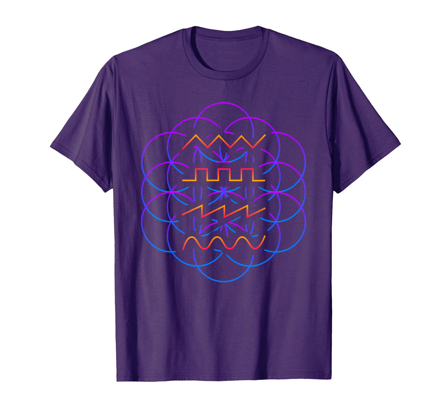 Psychedelic Audio Waveform Synthesizer T-Shirt T-Shirt