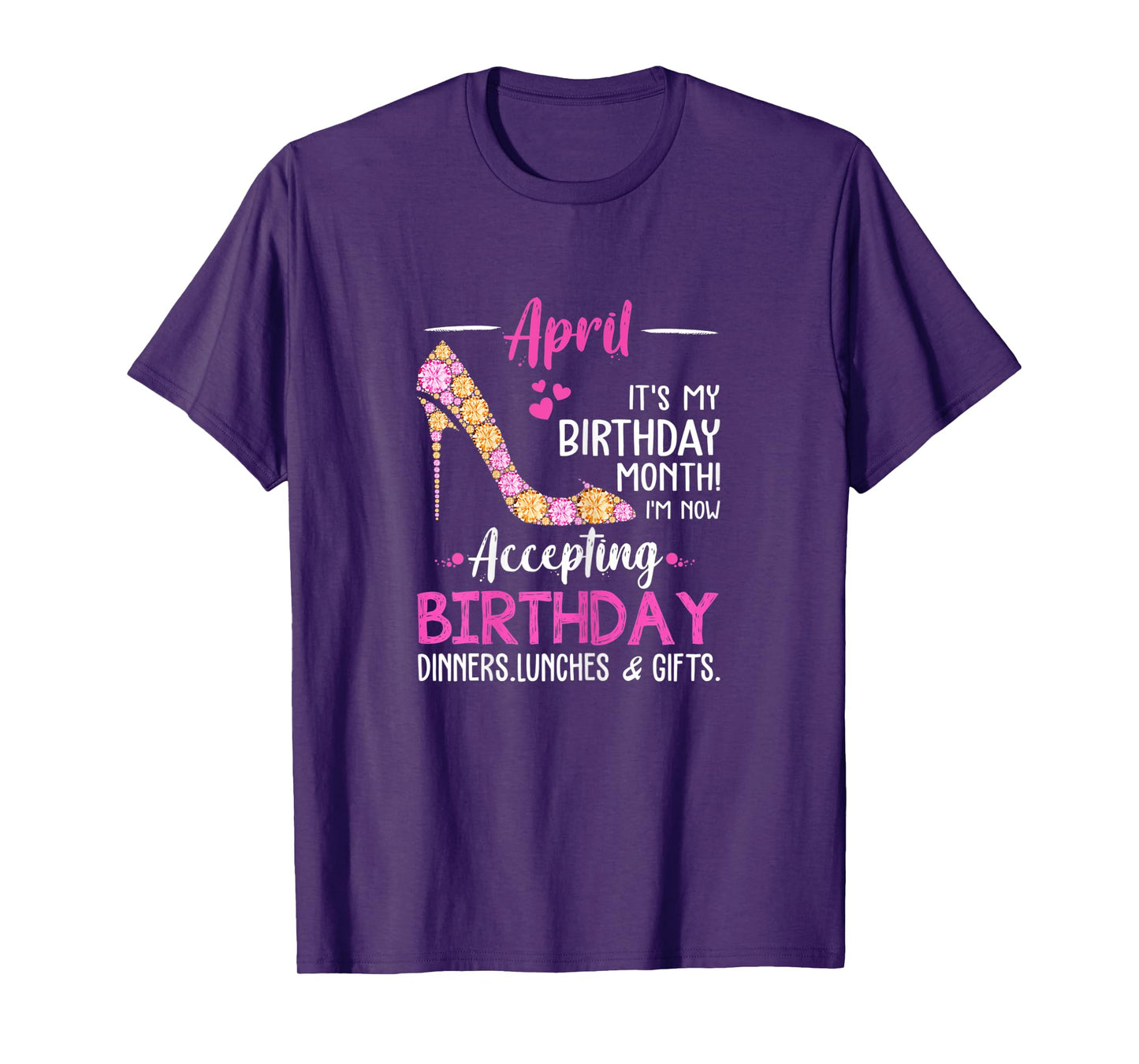 Womens April It's my Birthday Month Tshirt Women Mom Wife Gifts