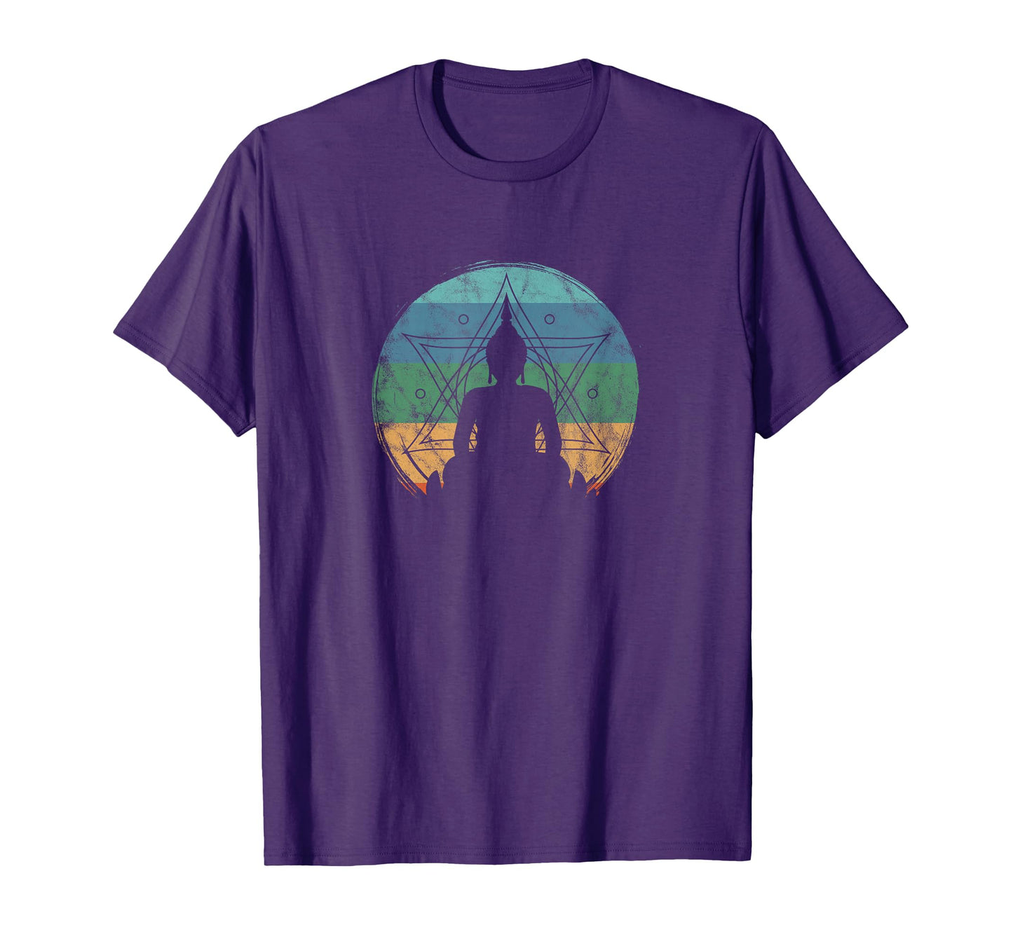 Retro Buddha Buddhist Yoga Spiritual Meditation Zen T-Shirt