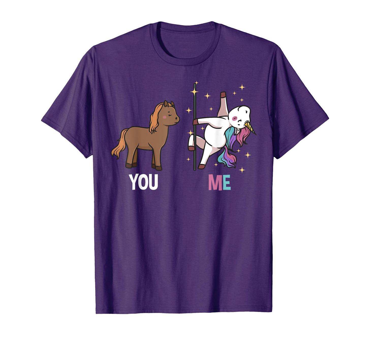 Funny Unicorn Yoga Pole Dancing T-Shirt