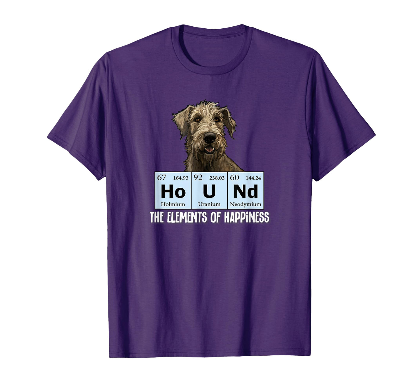 Mens Womens Kids Elements of Happiness Irish Wolfhound Lover T-Shirt