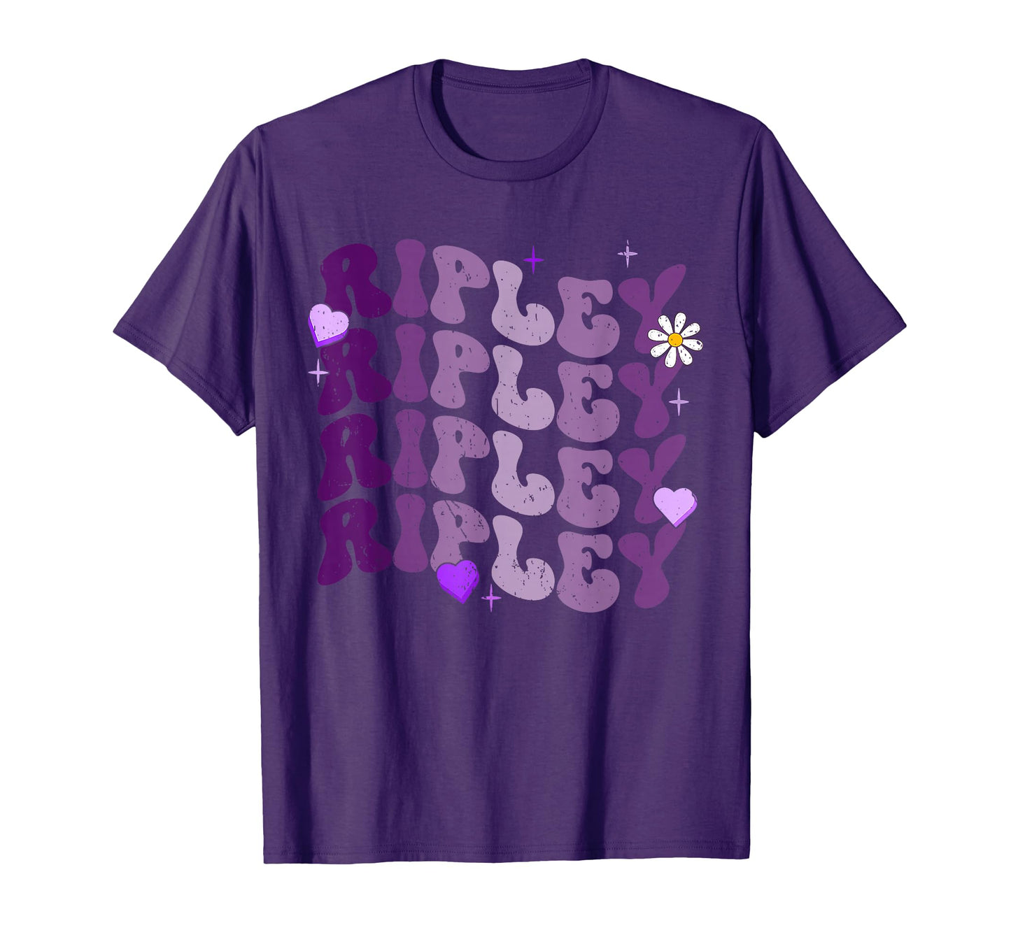 Retro I Love Ripley Personalized Name Groovy Birthday T-Shirt